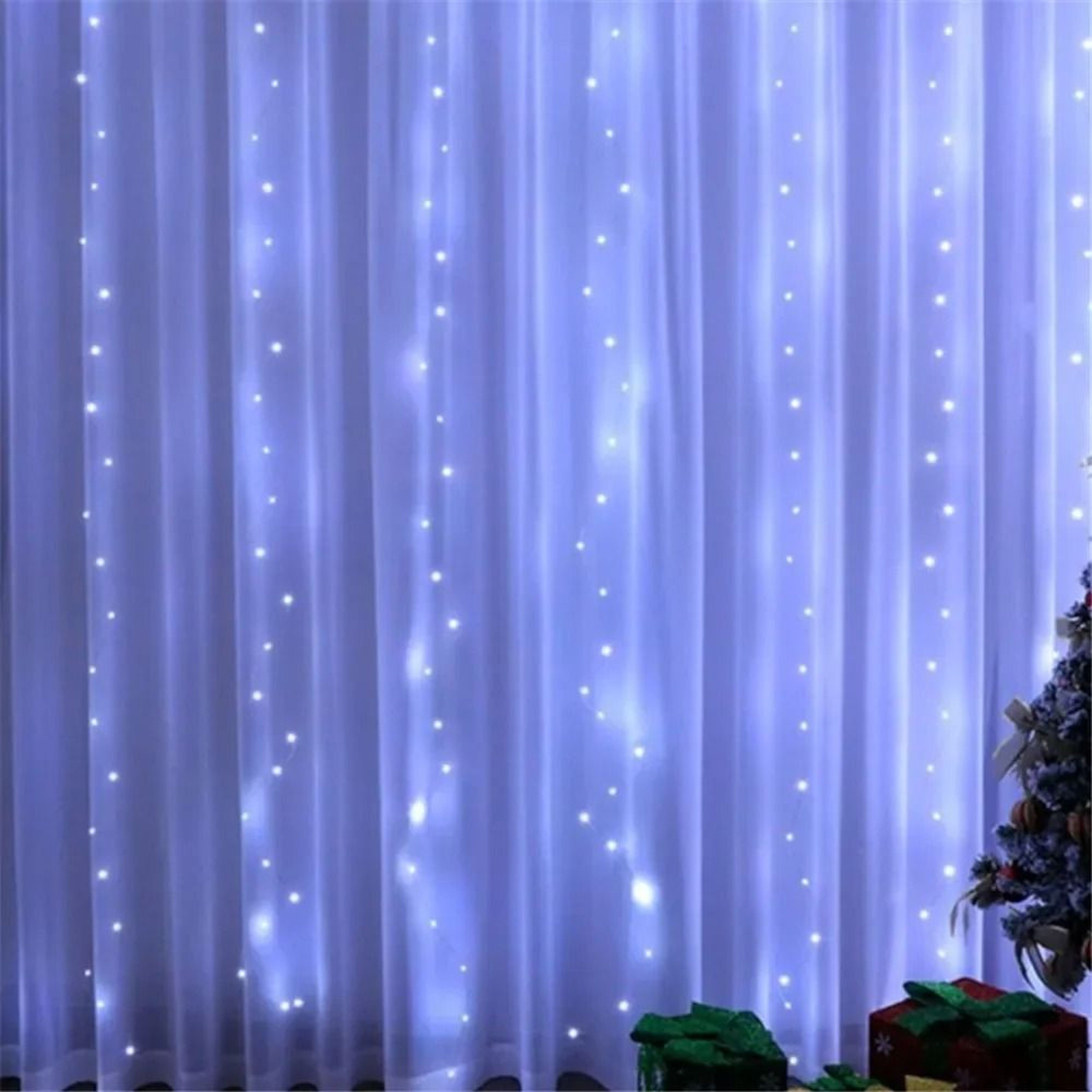 USB LED Window Curtain String Lights RemoteControlled Fairy Backdrop Light For Bedroom  Holiday Par 1