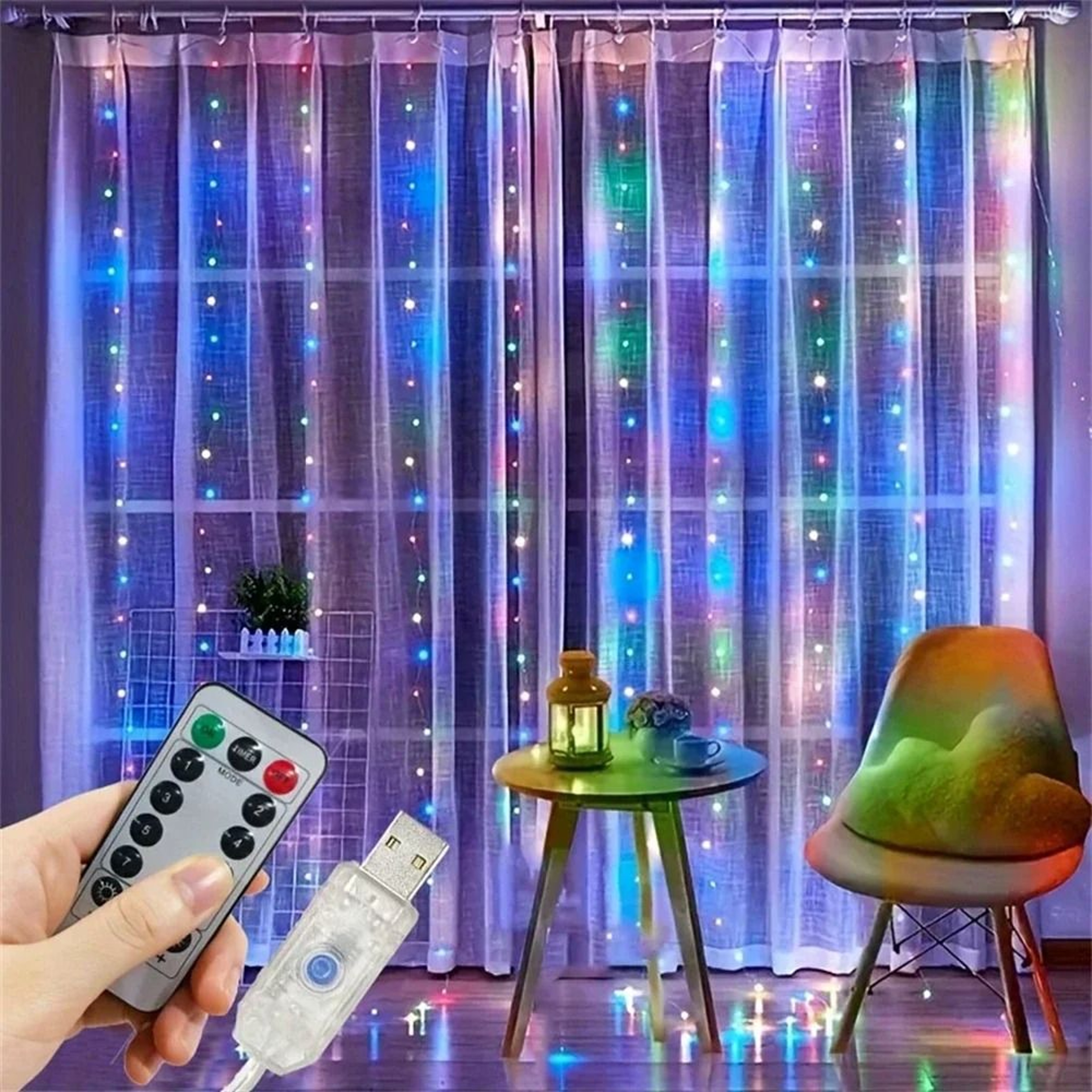 Remote Control USB LED Curtain String Lights 3M  4M  6M Fairy Lights For Home  Holiday Decor 3
