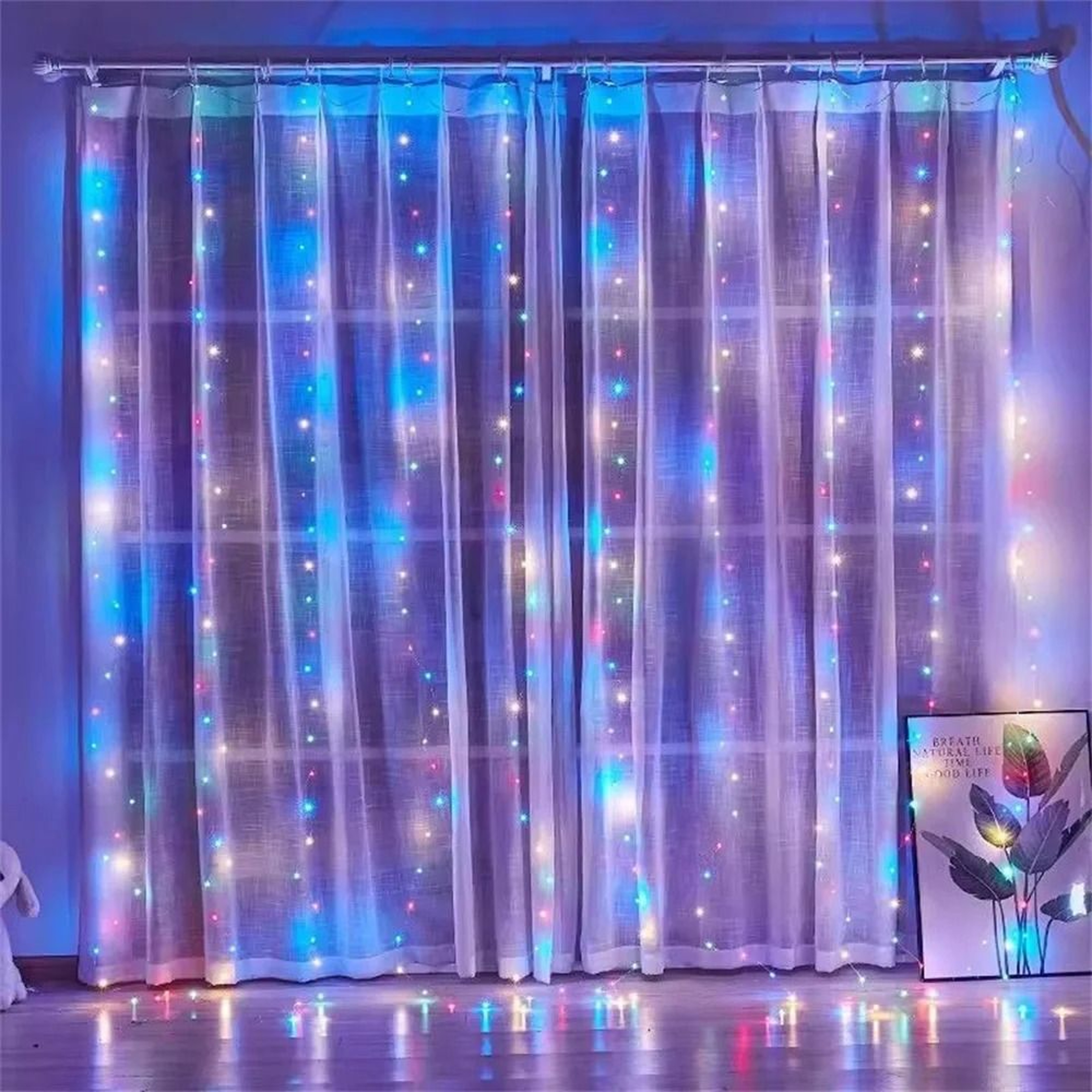 USB LED Remote Control Curtain String Lights For Bedroom  Events 2