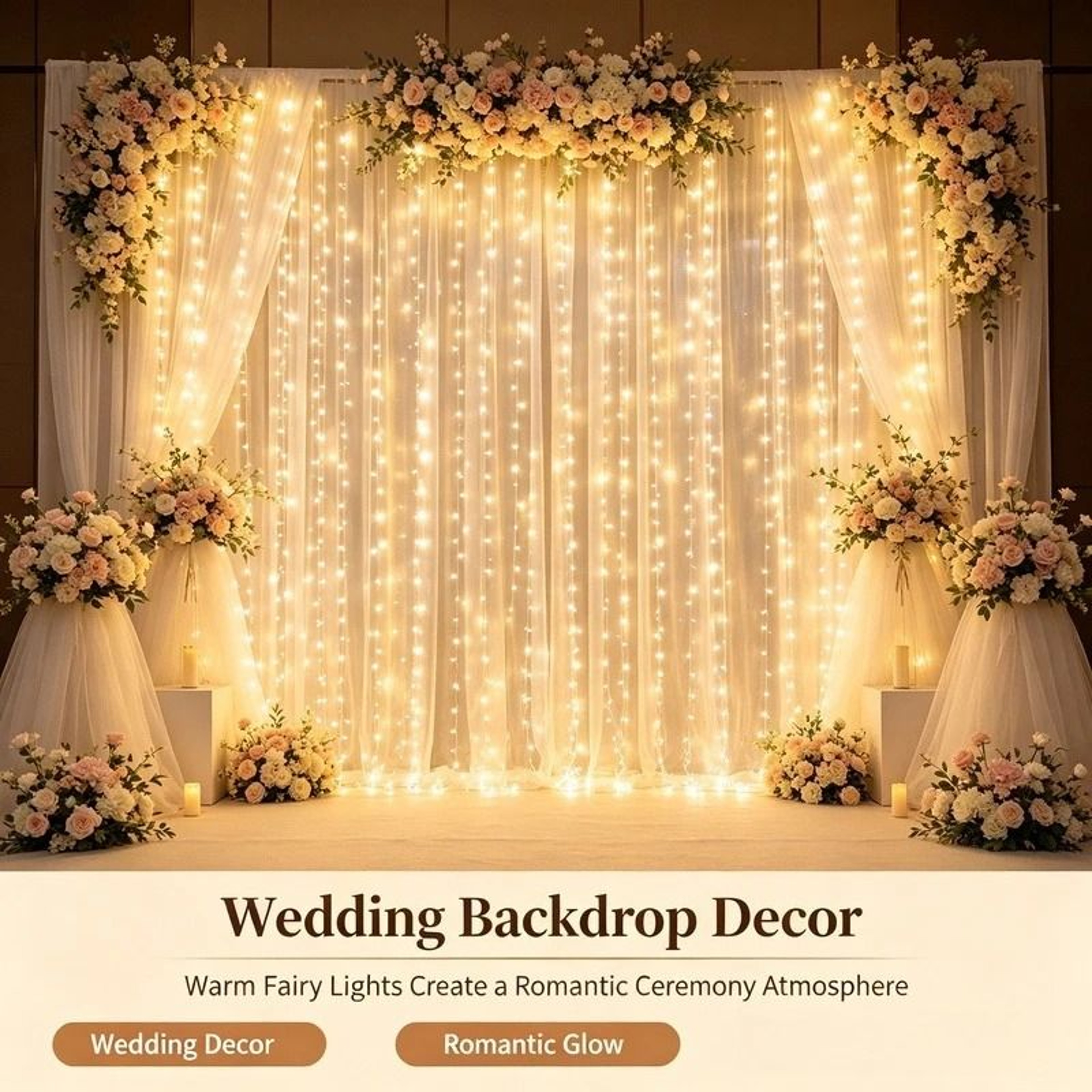 USB LED Remote Control Curtain Fairy Lights For Bedroom  Holiday Decor 2