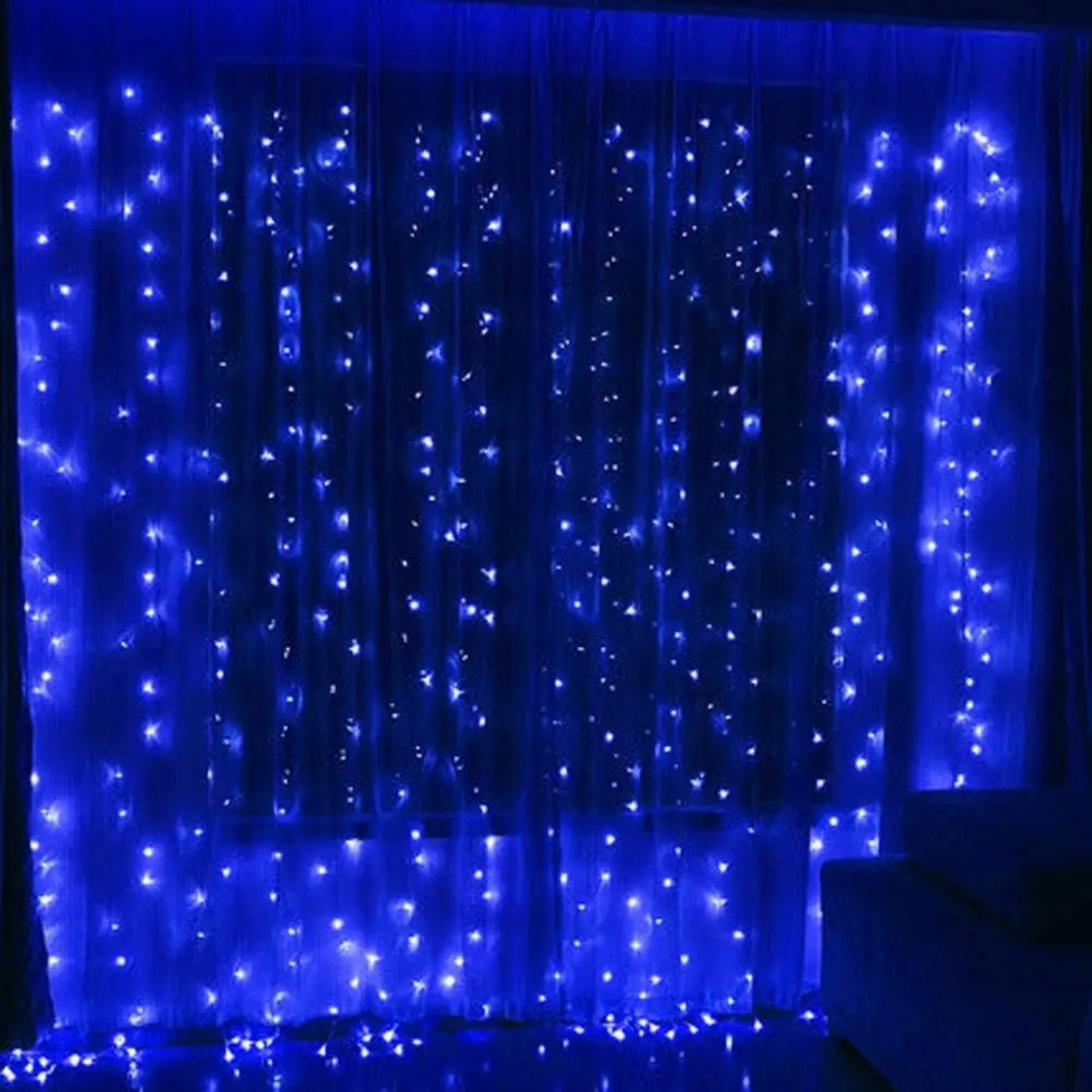 Connectable LED Icicle Curtain String Lights For Christmas  Holiday Decor 7