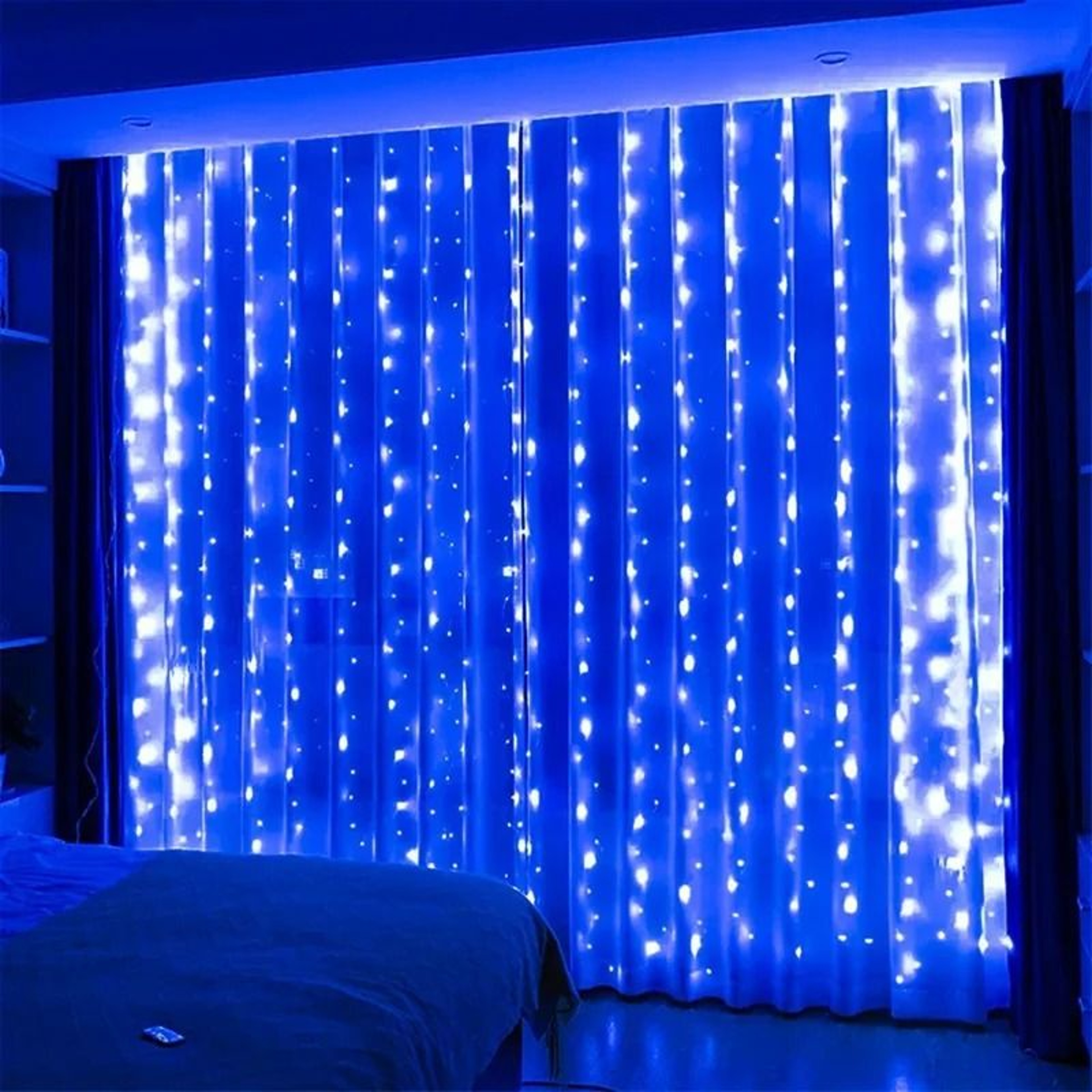 6Mx3M USB Remote Control LED Curtain Fairy Lights For Garden  Event Decor 9