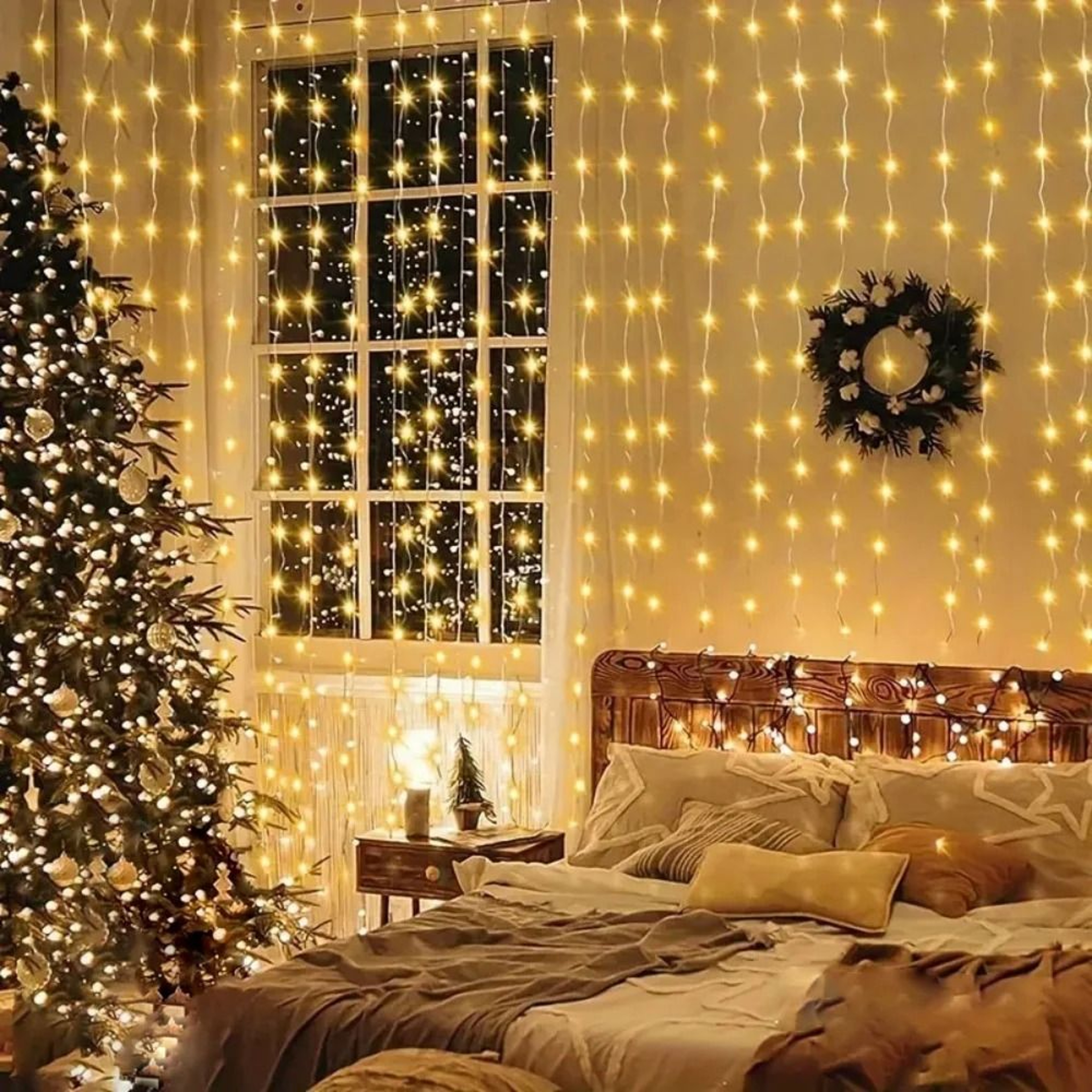 MultiSize USB LED Curtain Fairy String Lights 3M4M6M For Ramadan  Festive Decor 3