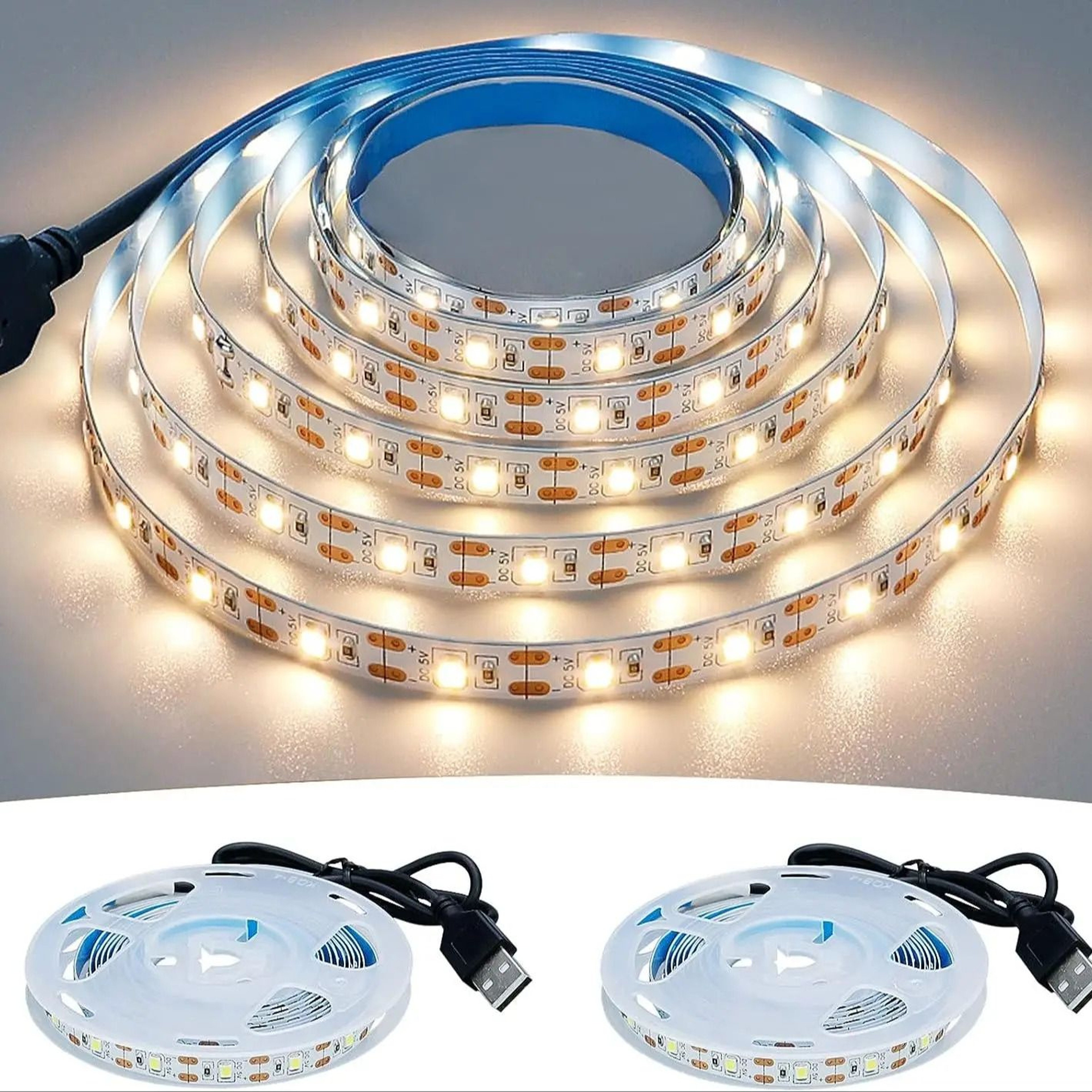 DC 5V USB LED Strip Light 2835 SMD For TV Backlight Bedroom  Cabinet Decor 1M5M 6