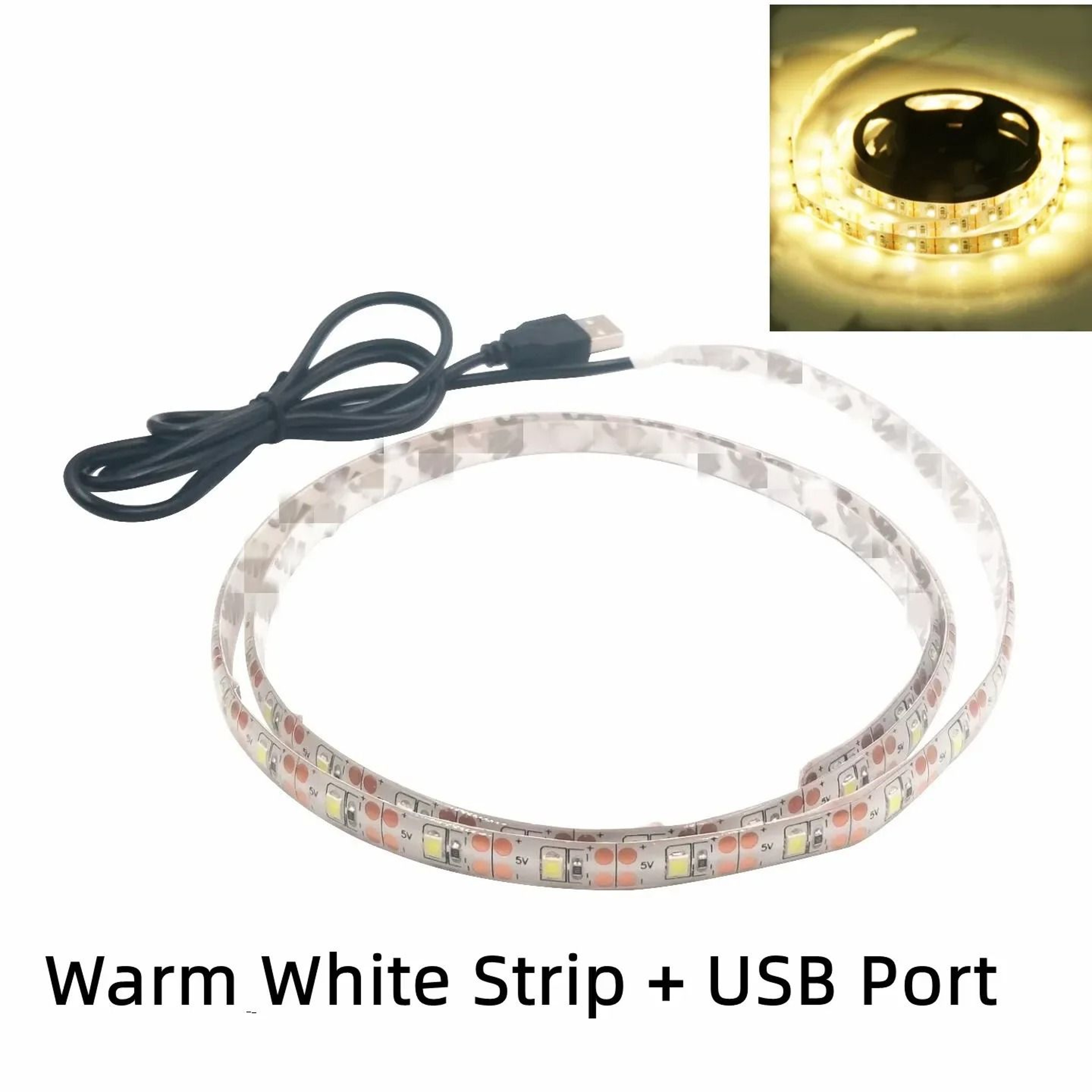 DC 5V USB 2835 LED Strip Light 1M5M For TV Backlight Bedroom  Cabinet Lighting 14