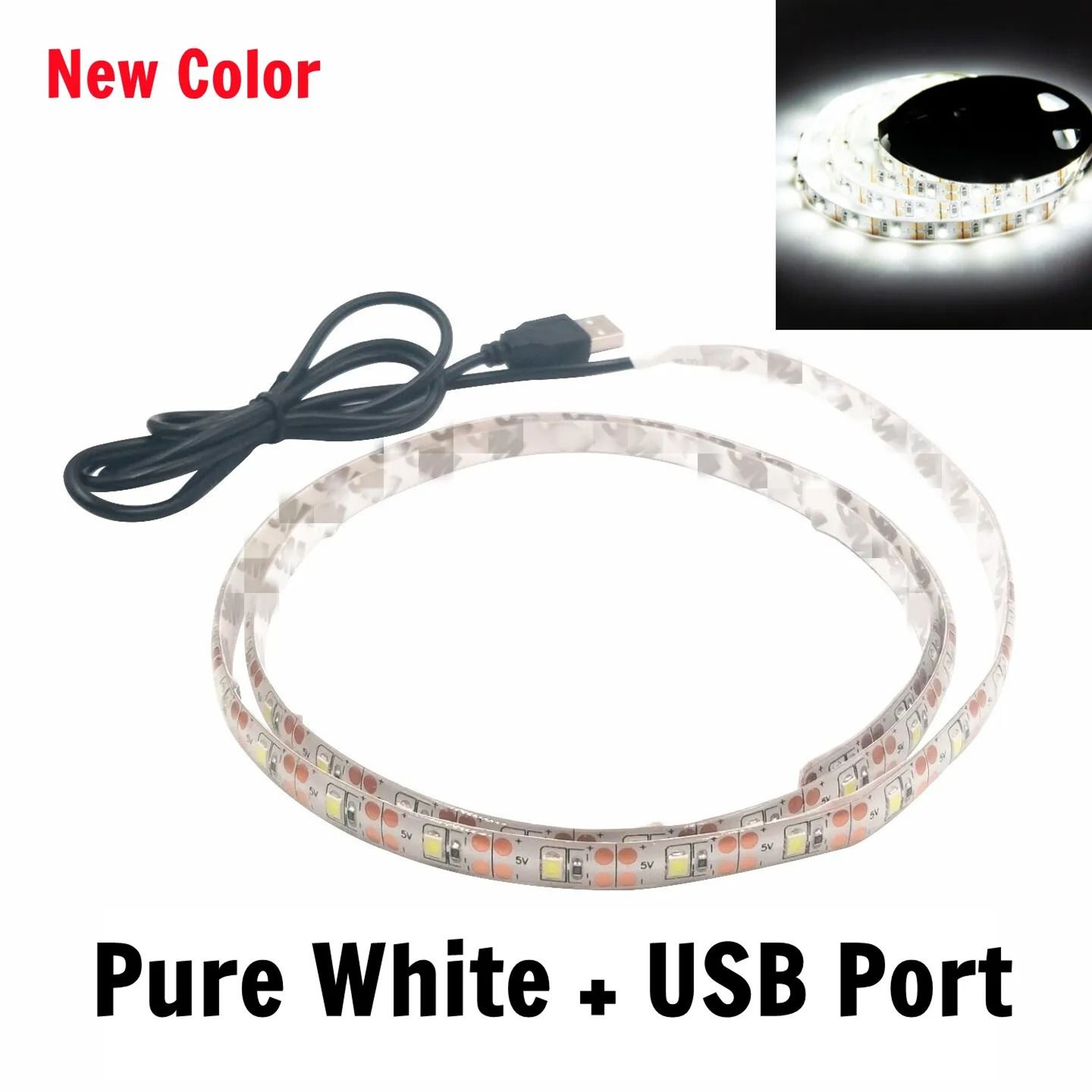 DC 5V USB 2835 LED Strip Light 1M5M For TV Backlight Cabinet  Home Room Decor 8