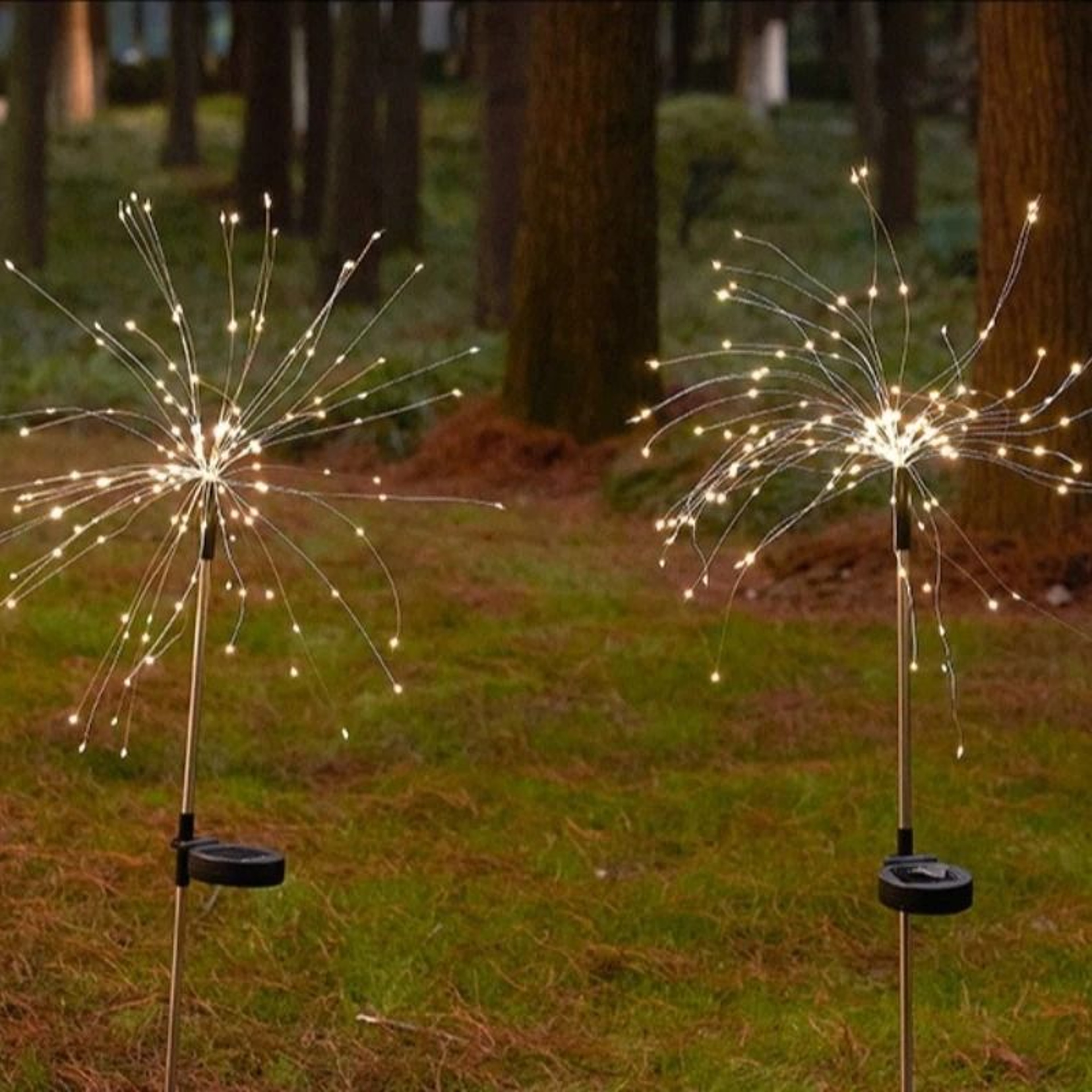 Solar Firework Dandelion Ground Plug Stake Lights IP65 Waterproof For Outdoor Garden  Yard Pathway 4