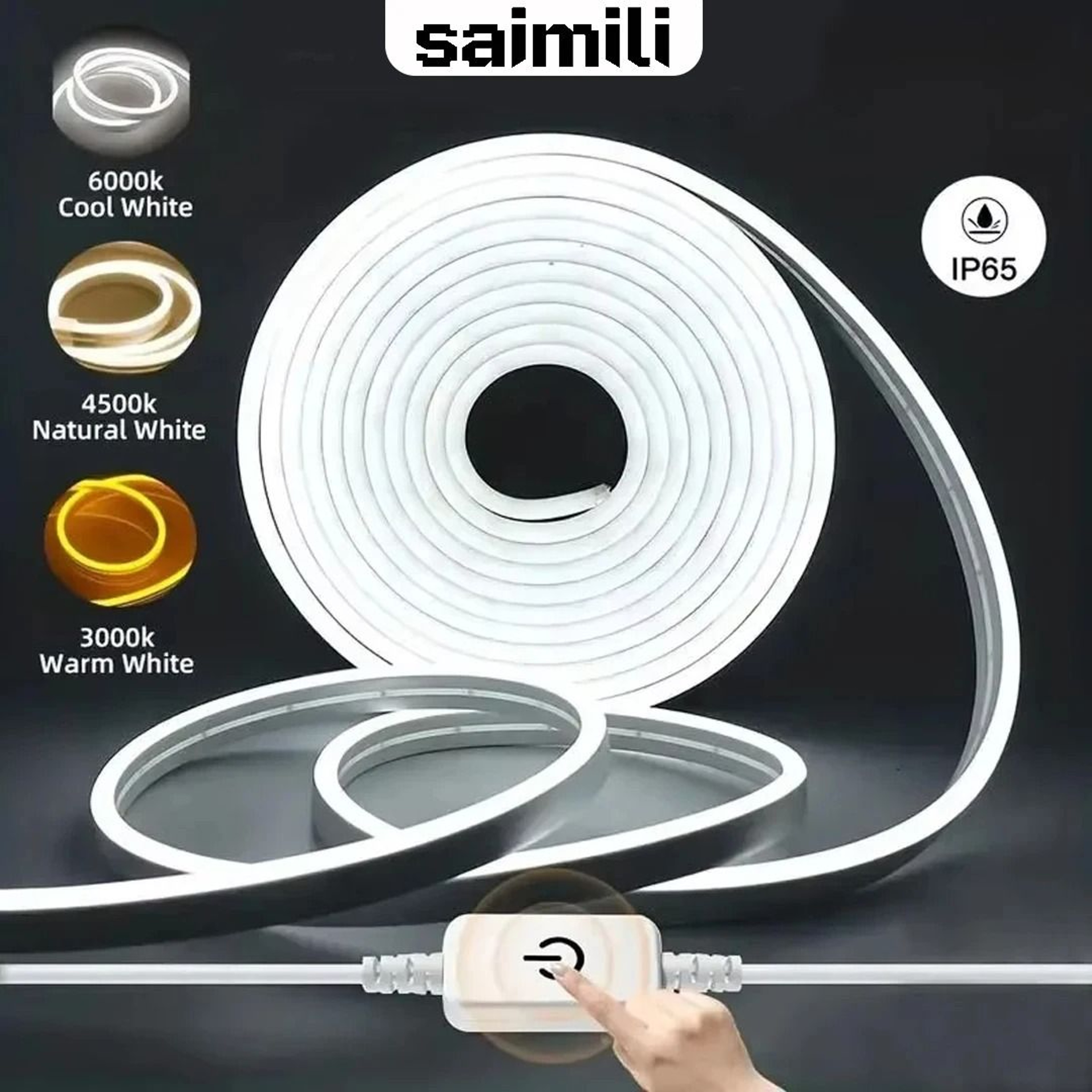 5V USB Touch Sensor Dimmable Flexible Silicone LED Neon Strip Light For Bedroom  DIY Accent Decor 0