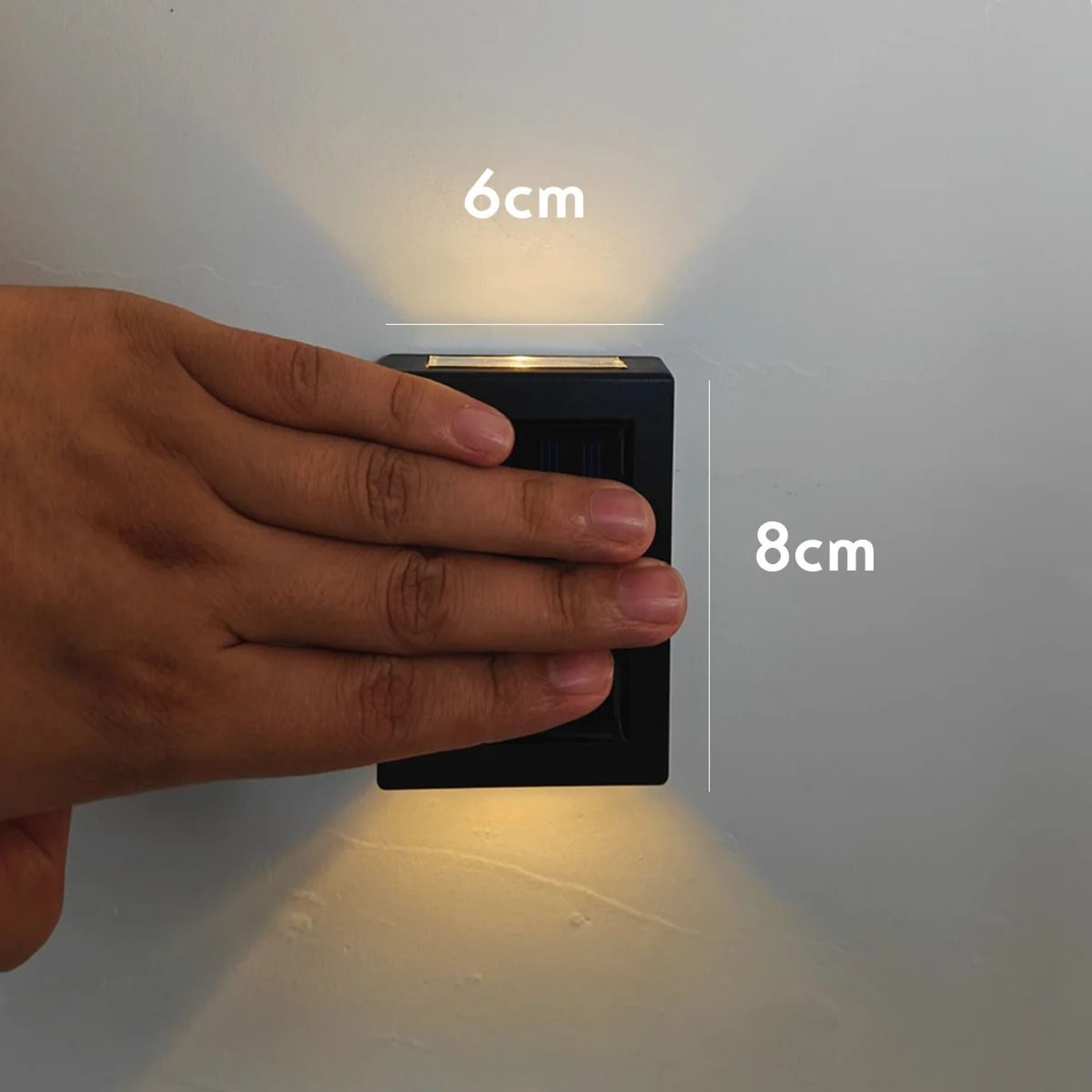 Outdoor Waterproof Solar Up And Down Wall Washer Lights For Fence Yard  Balcony Decor 2