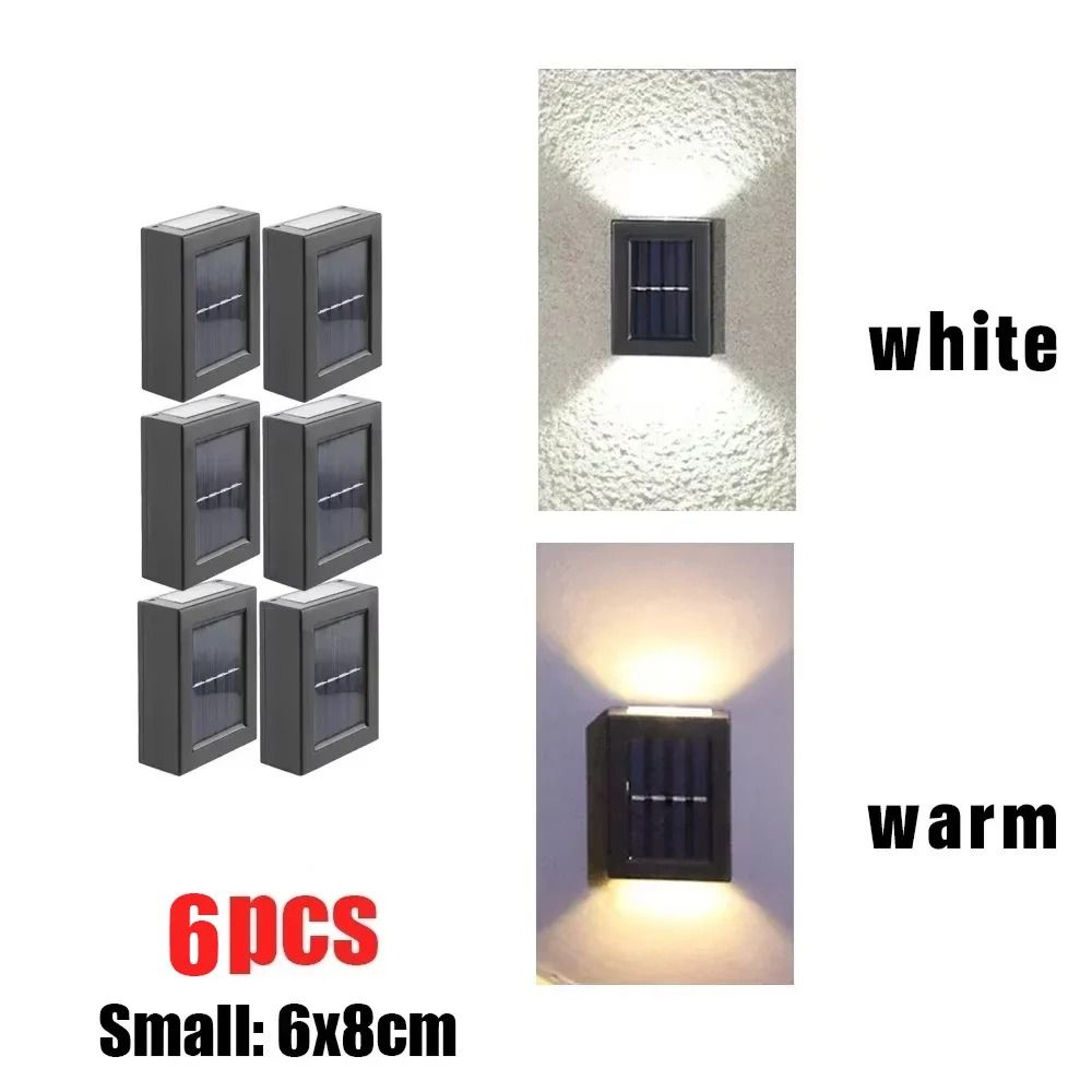 Outdoor Waterproof Solar Up And Down Wall Washer Lights For Fence Yard  Balcony Decor 9