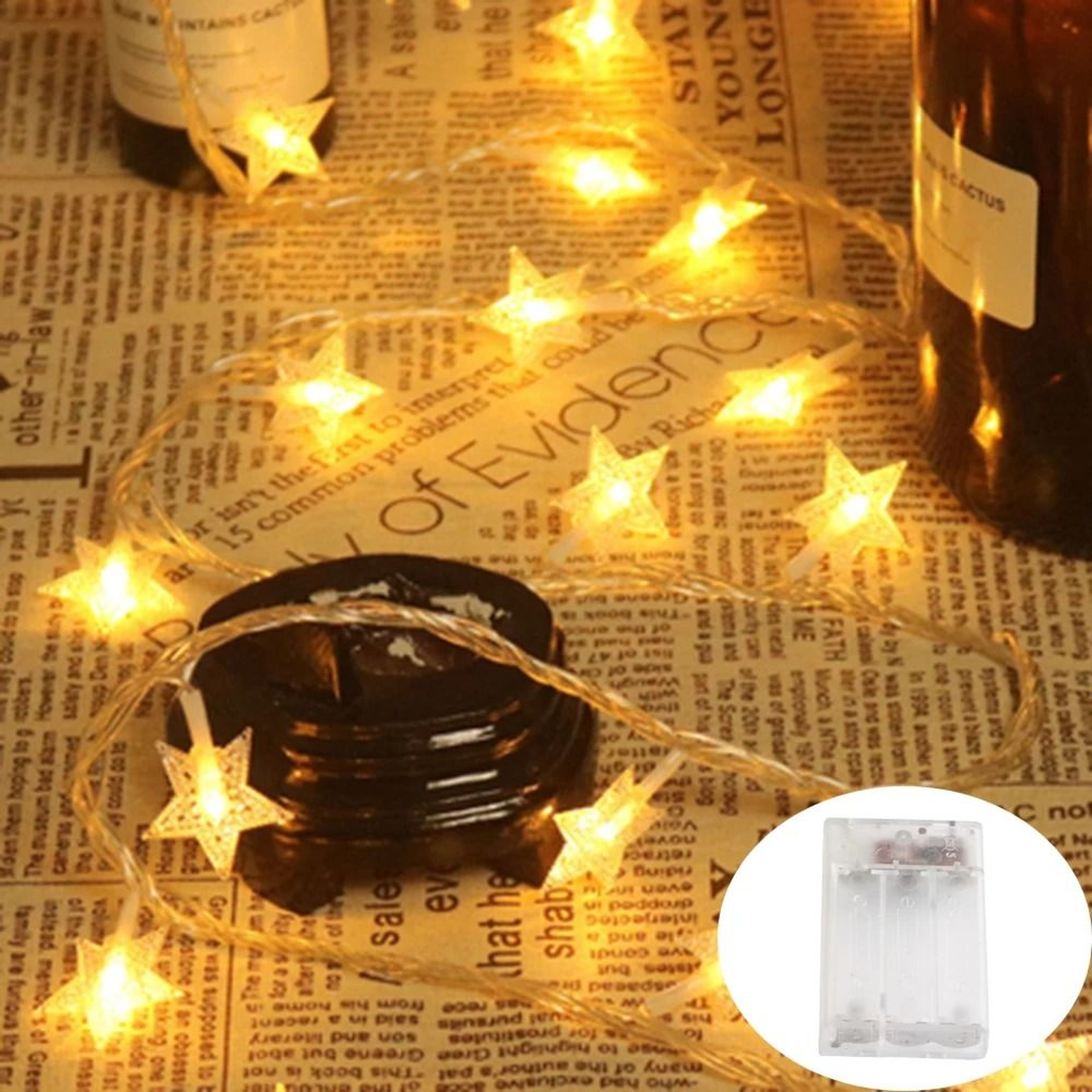 Starry LED Star String Lights USB  Battery Operated Fairy Lights Garland For Party Wedding Patio  C 9