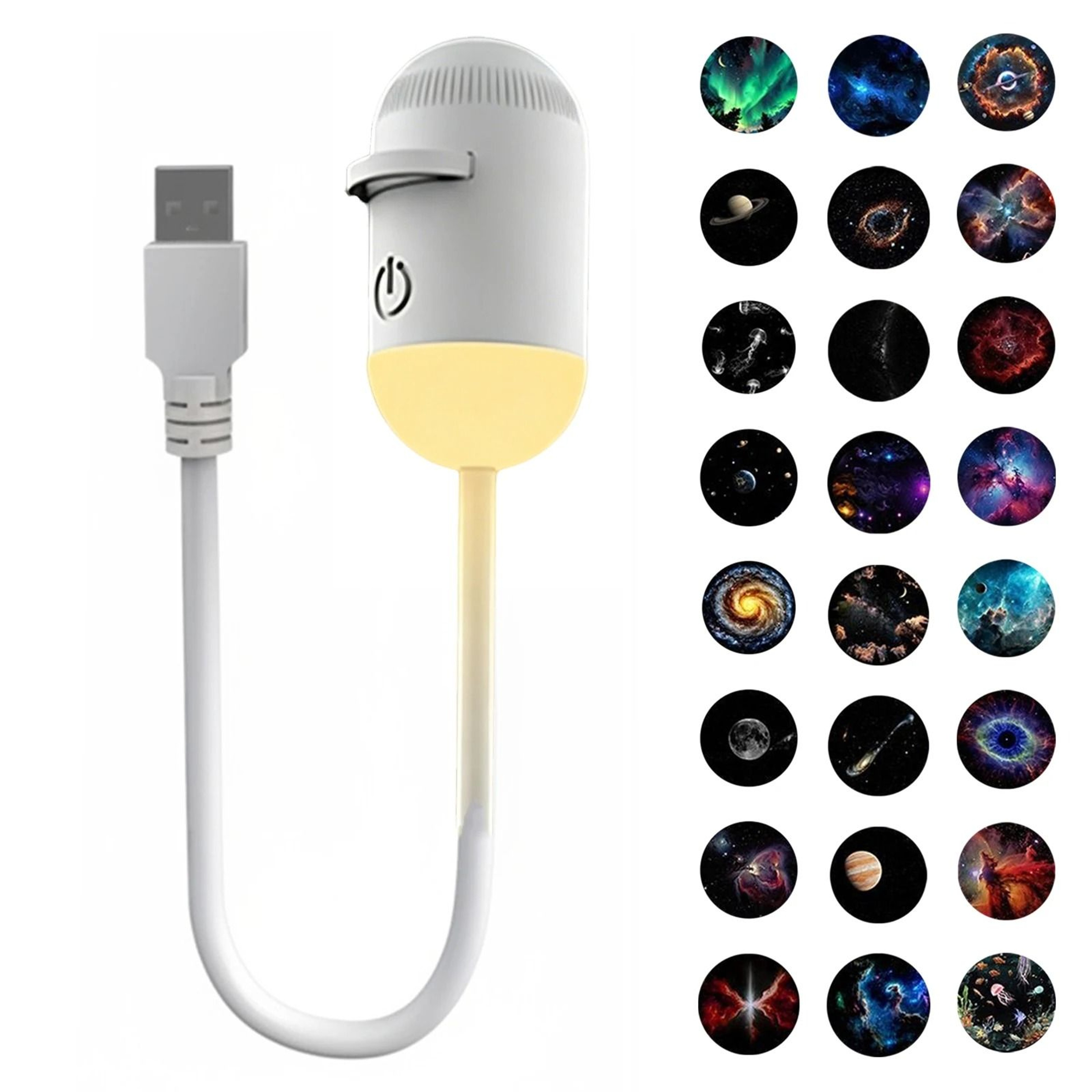 2in1 USB Ambient Projection Light Adjustable Focus  WideRange Atmosphere Night Lamp 7