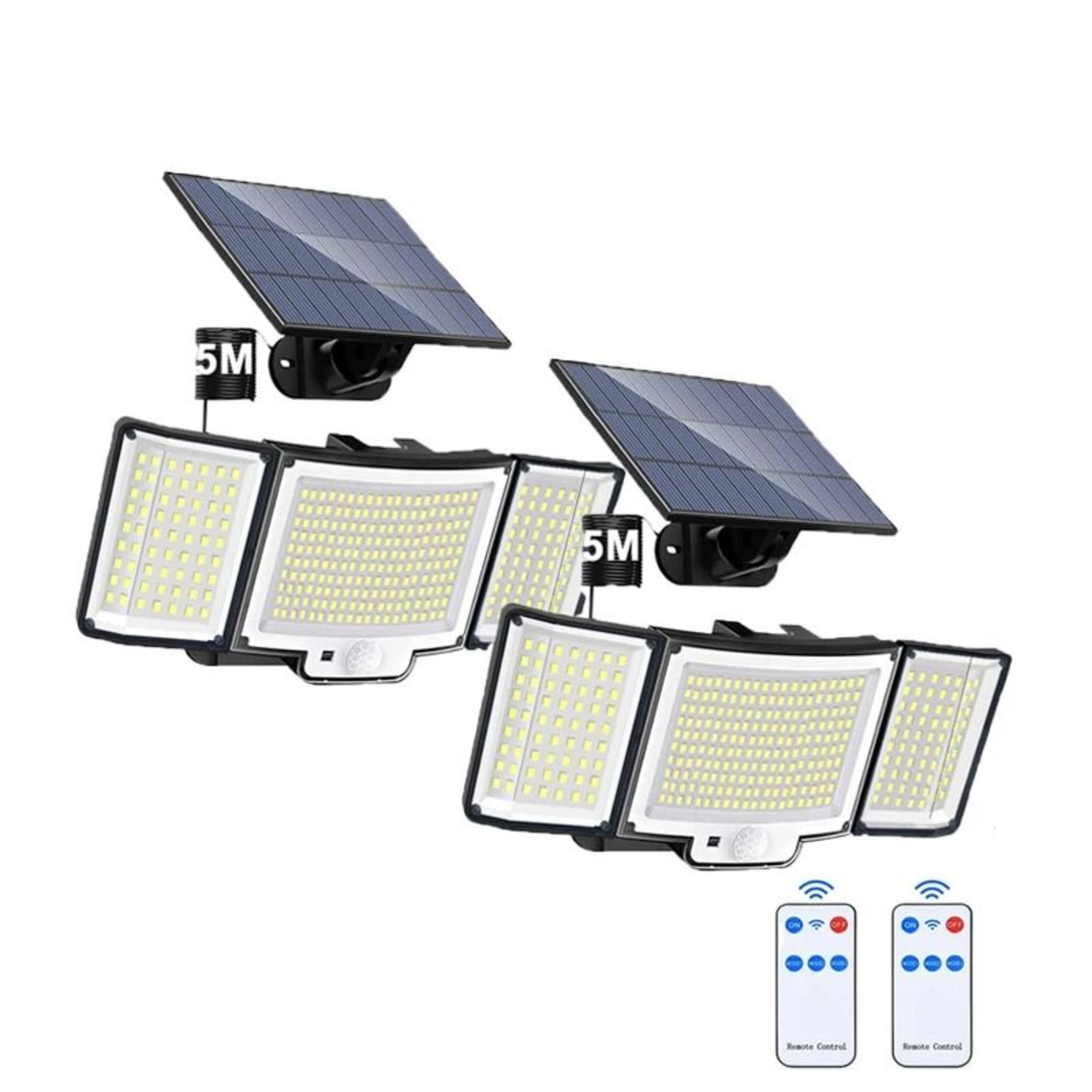 Outdoor LED Solar Motion Sensor Wall Spotlight IP65 Waterproof Security Street Lamp With 3 Lighting 10