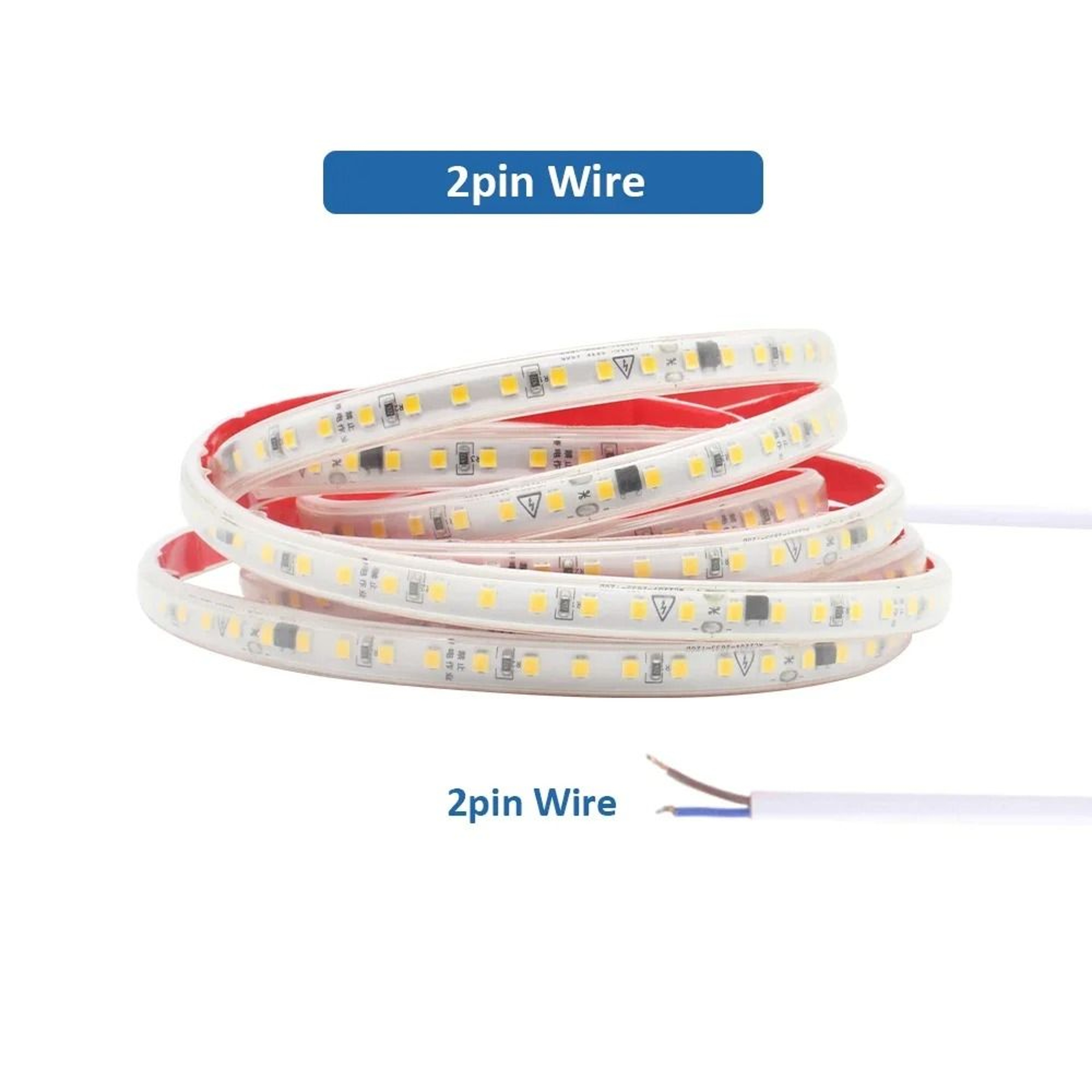 220V230V AC SMD2835 Outdoor LED Strip Light IP67 Waterproof 120LEDsm Ribbon 6