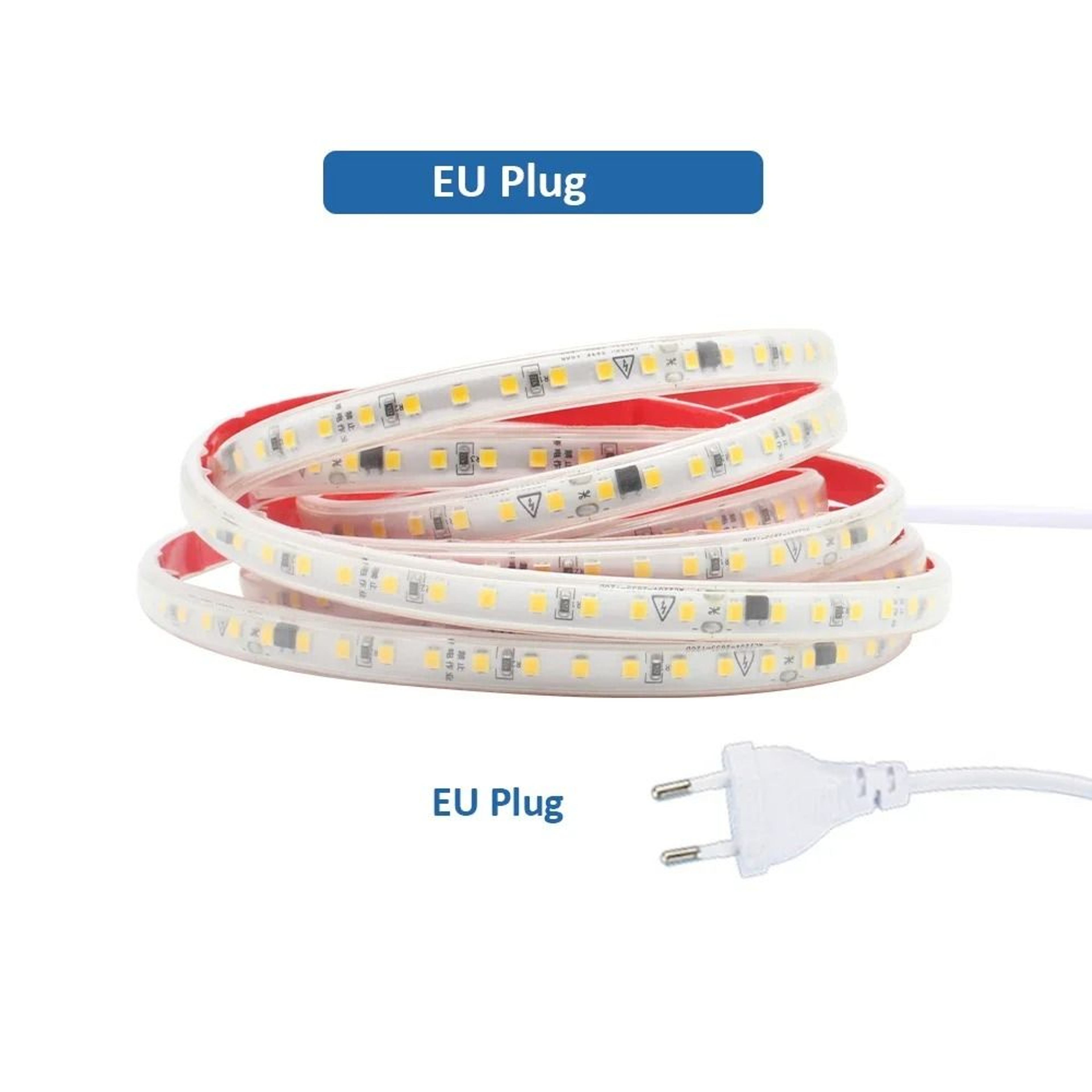 220V230V AC SMD2835 Outdoor LED Strip Light IP67 Waterproof 120LEDsm Ribbon 8