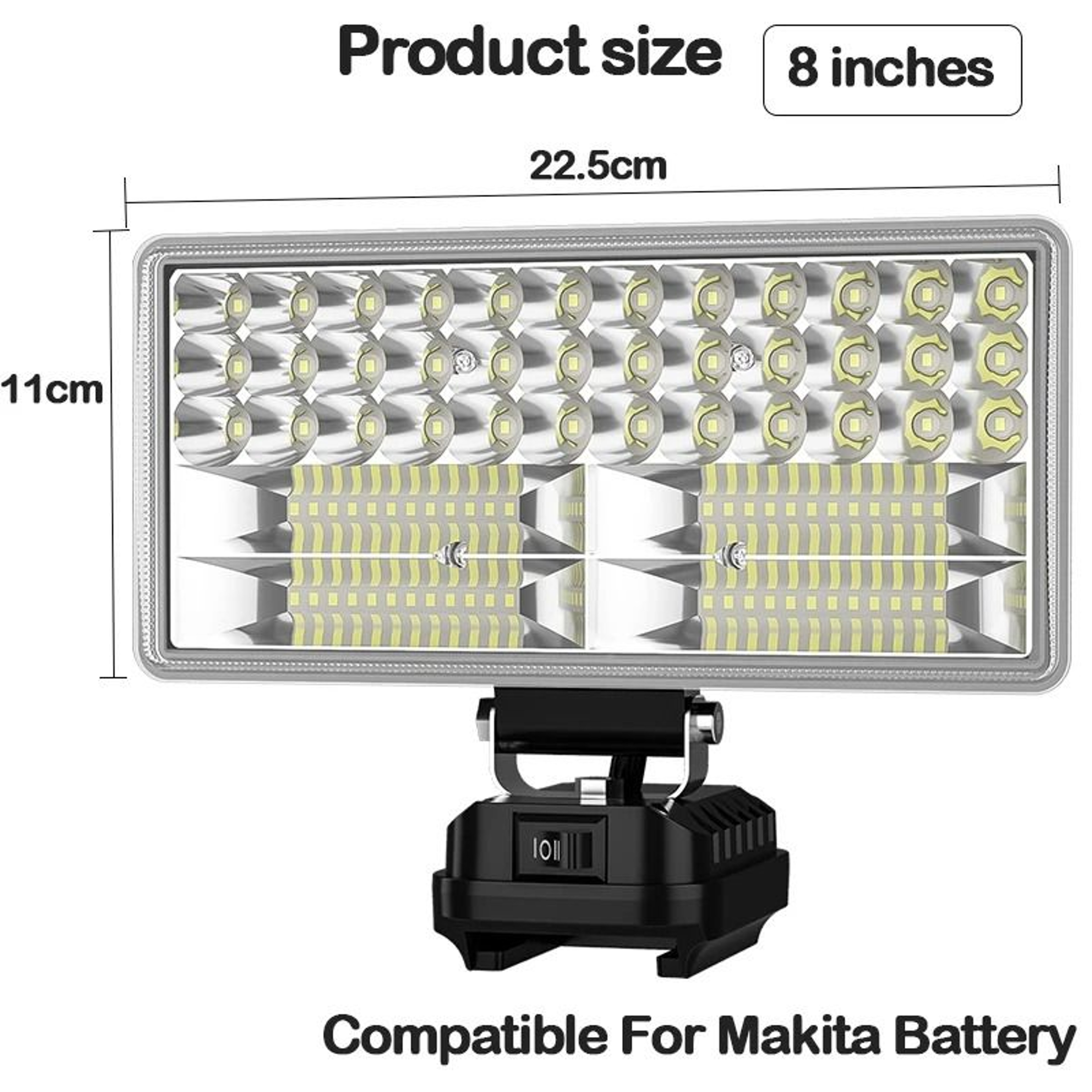 Portable LED Work Light Floodlight For Makita 144V20V Battery 3458Inch Cordless Spotlight Flashligh 9