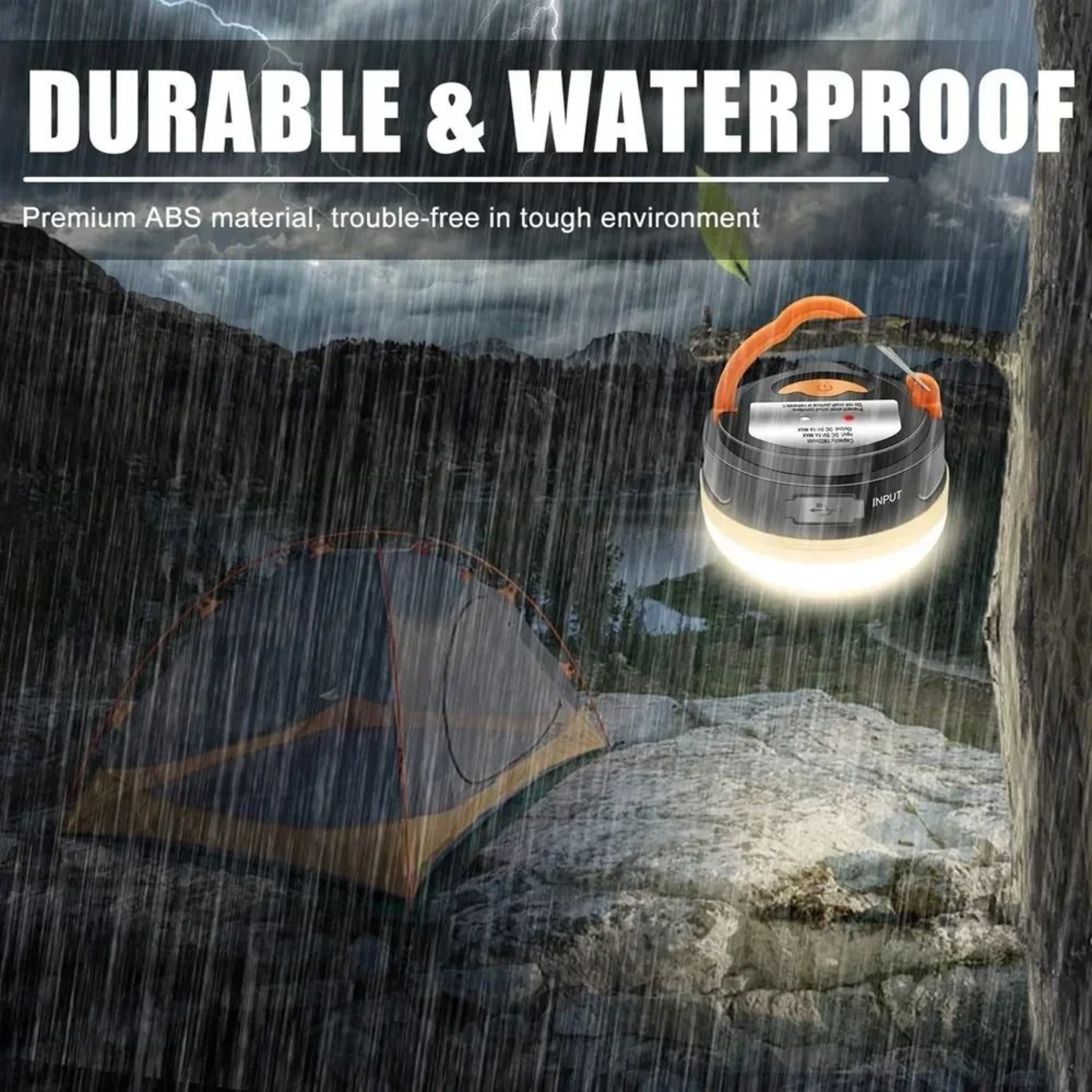 Mini 20W HighPower Camping Light With Retractable Hook  5 Lighting Modes 4
