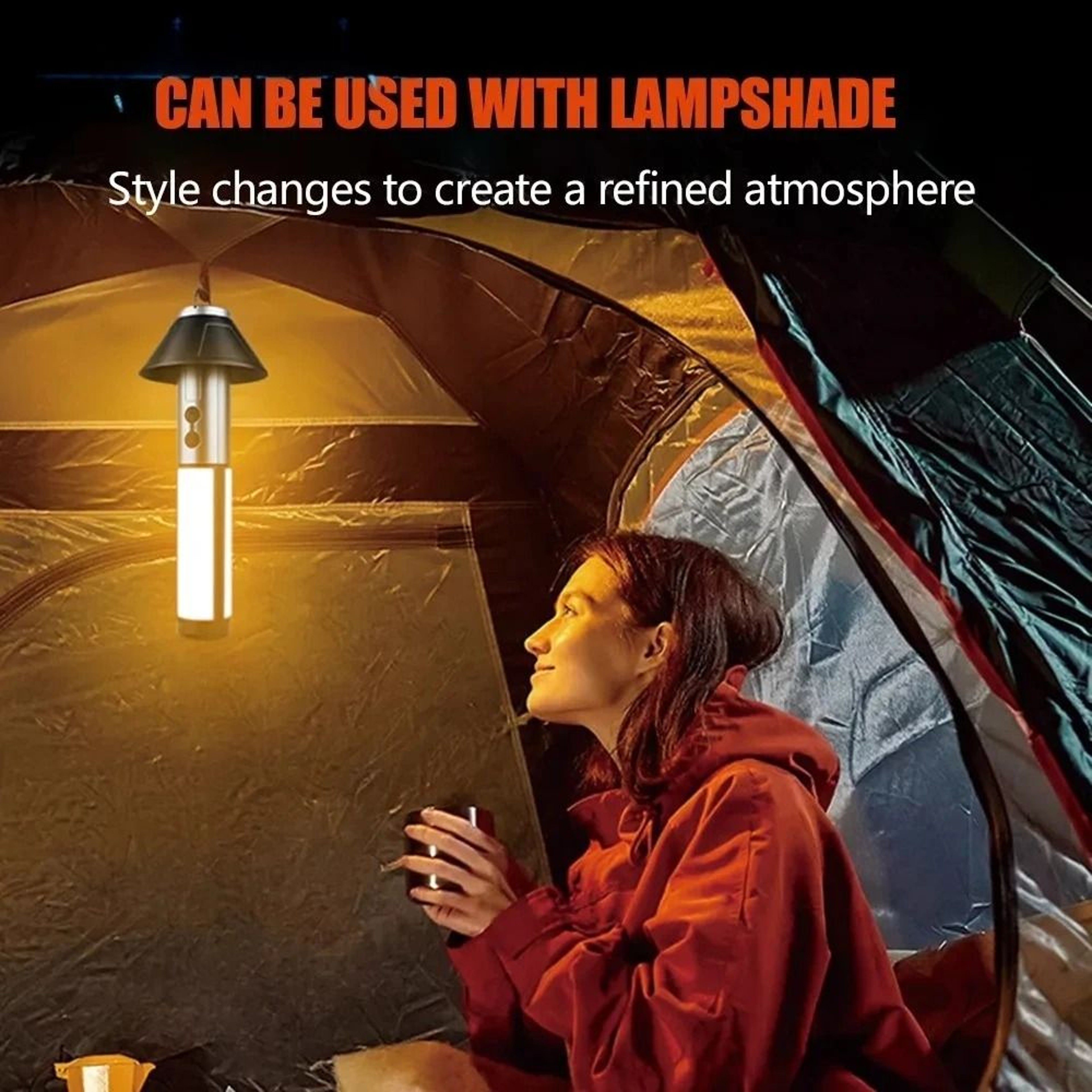 Rechargeable Telescopic MultiFunctional 2in1 Camping Lantern  Work Light 2