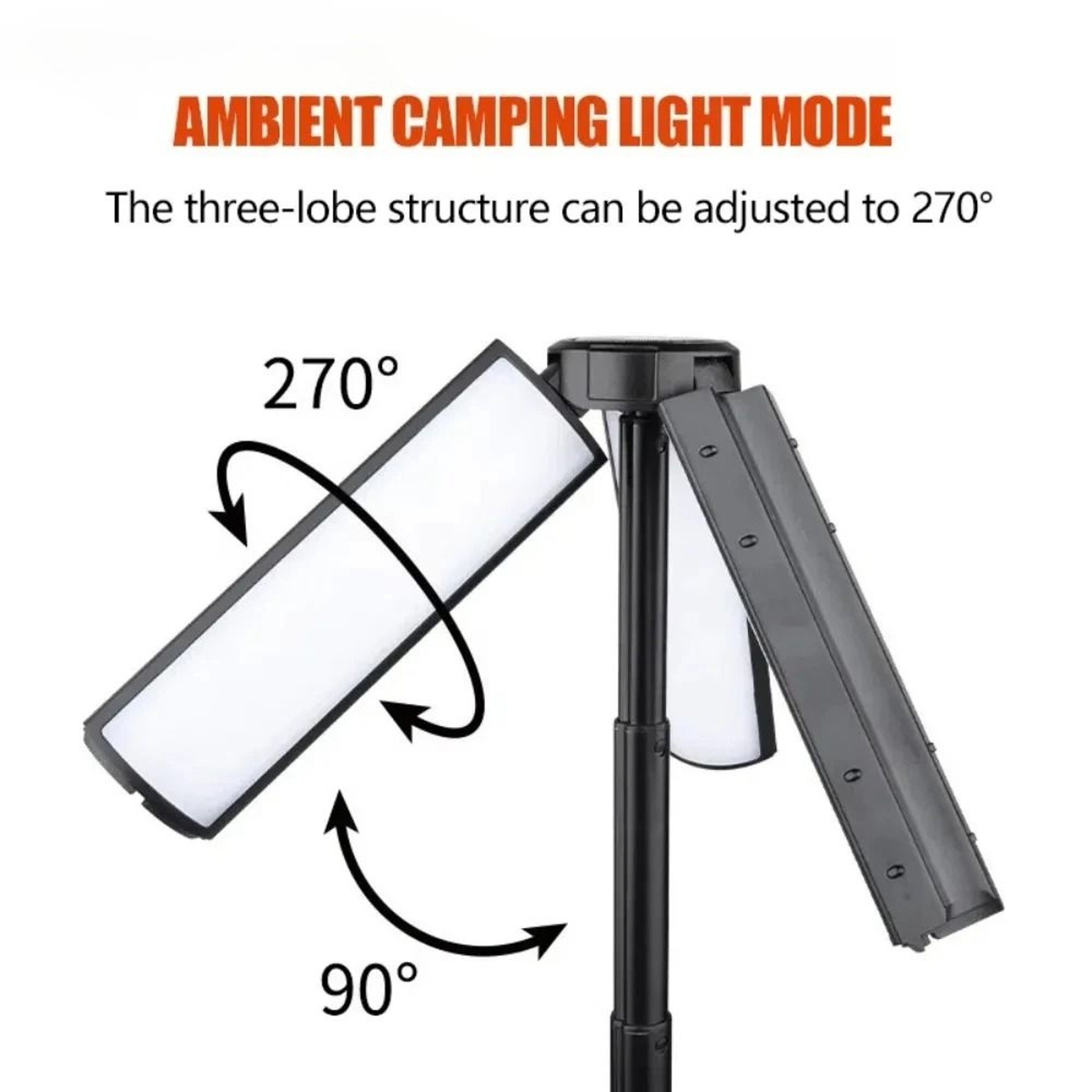 Rechargeable Telescopic MultiFunctional 2in1 Camping Lantern  Work Light 3