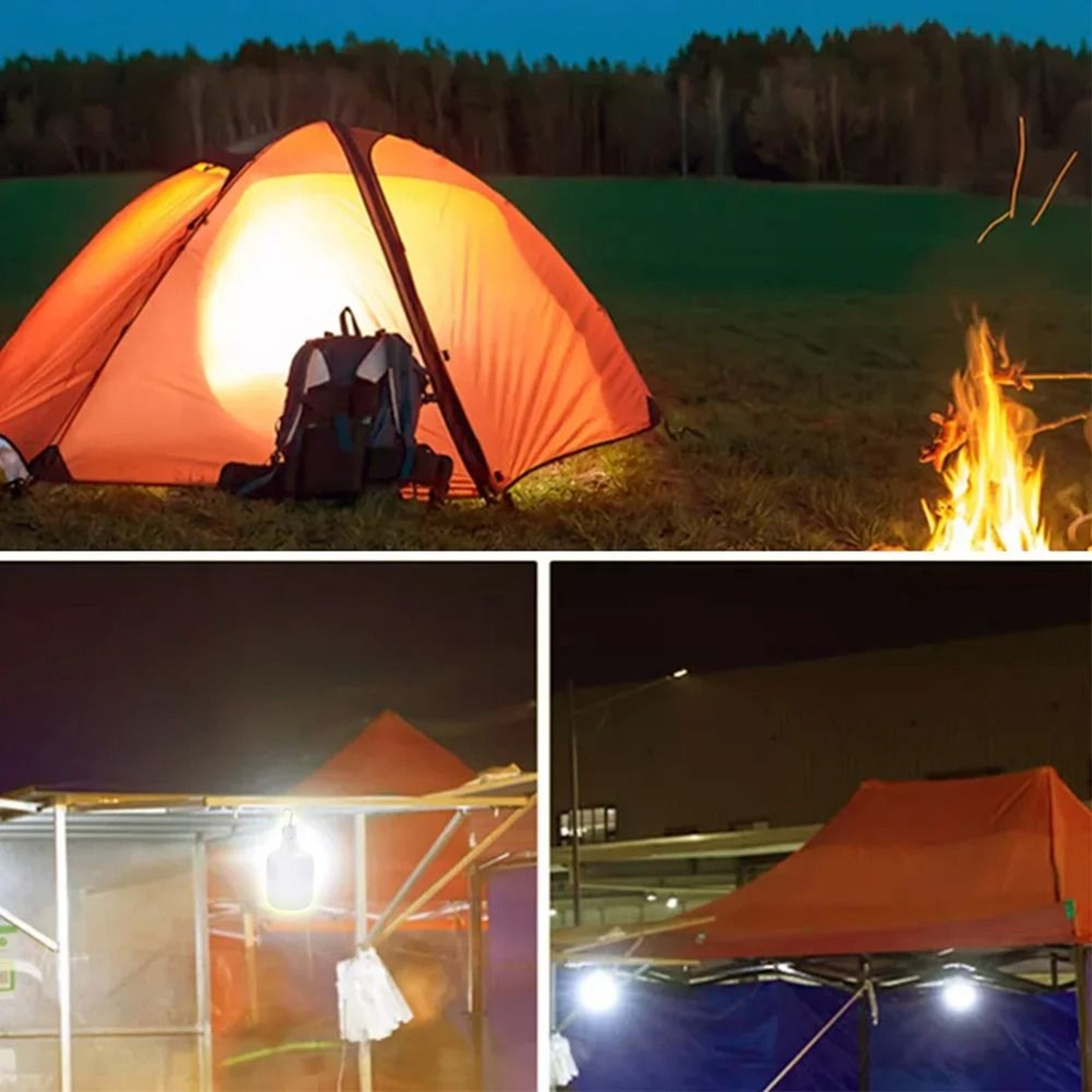 USB Rechargeable Portable LED Camping Light Bulb  Emergency Hanging Tent Lamp 1