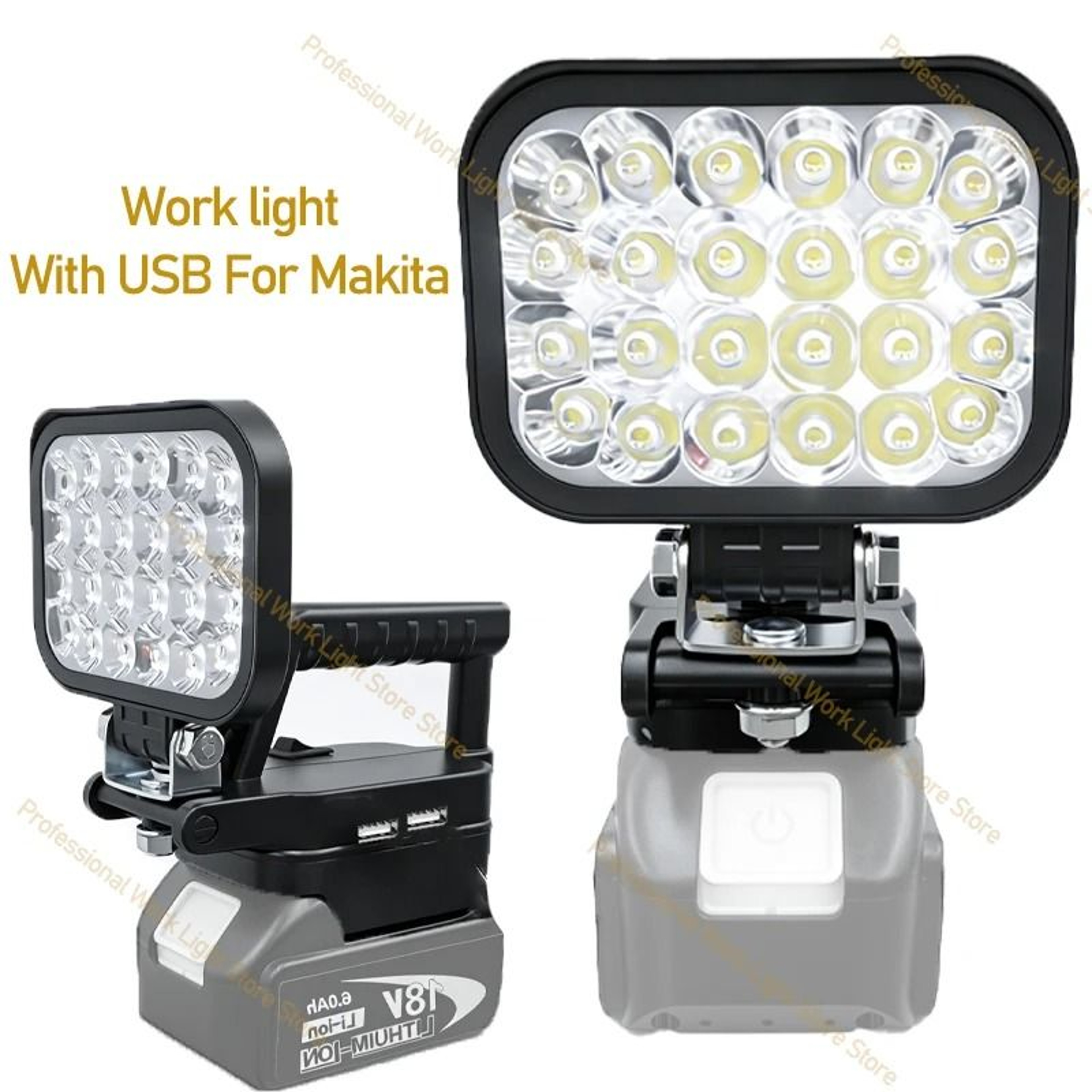 Cordless LED Work Light  Portable Outdoor Camping Flashlight For Makita 144V18V Battery 0