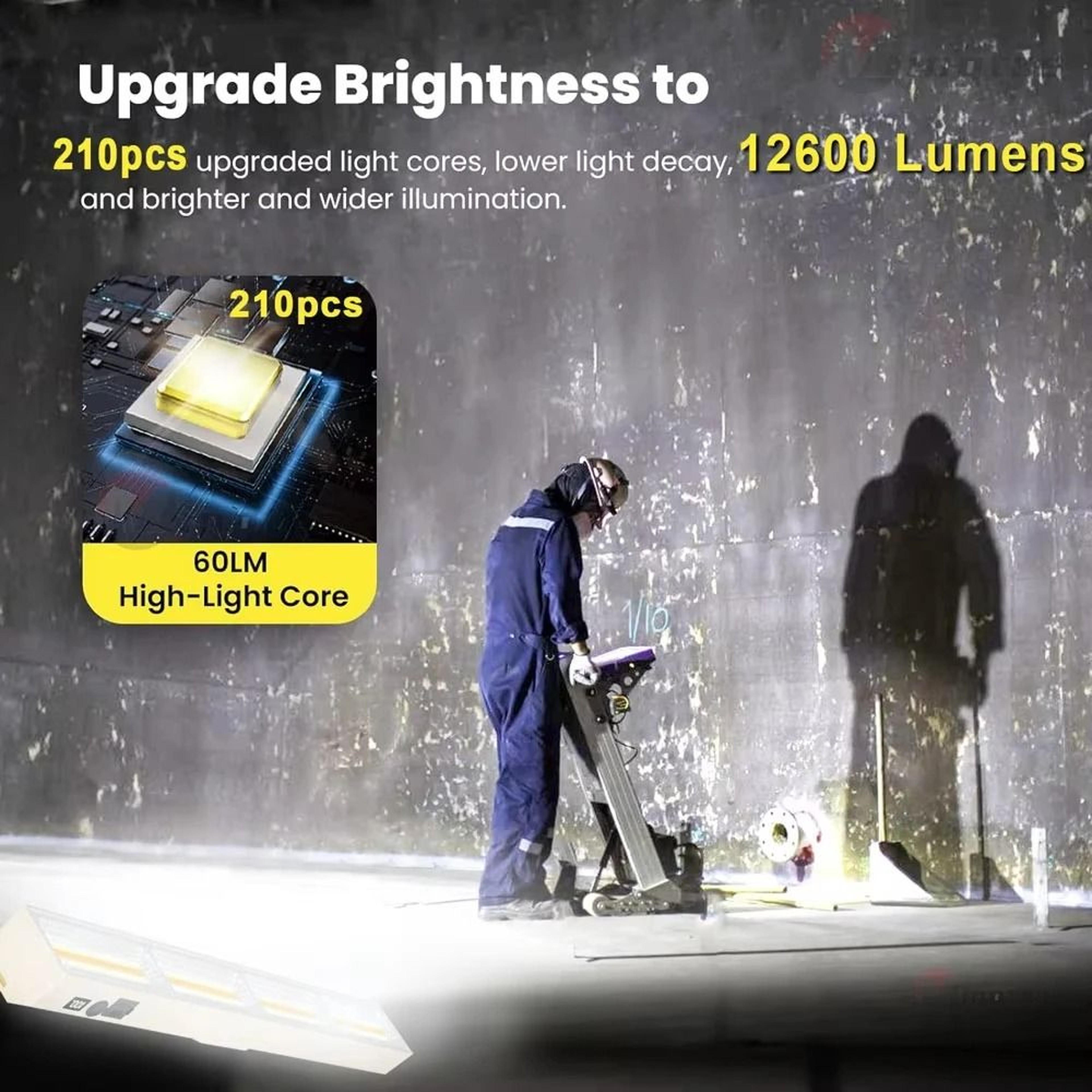 Rechargeable USB Magnetic Camping Light Bar  LED Work Lamp With RedBlue Emergency Strobe 3
