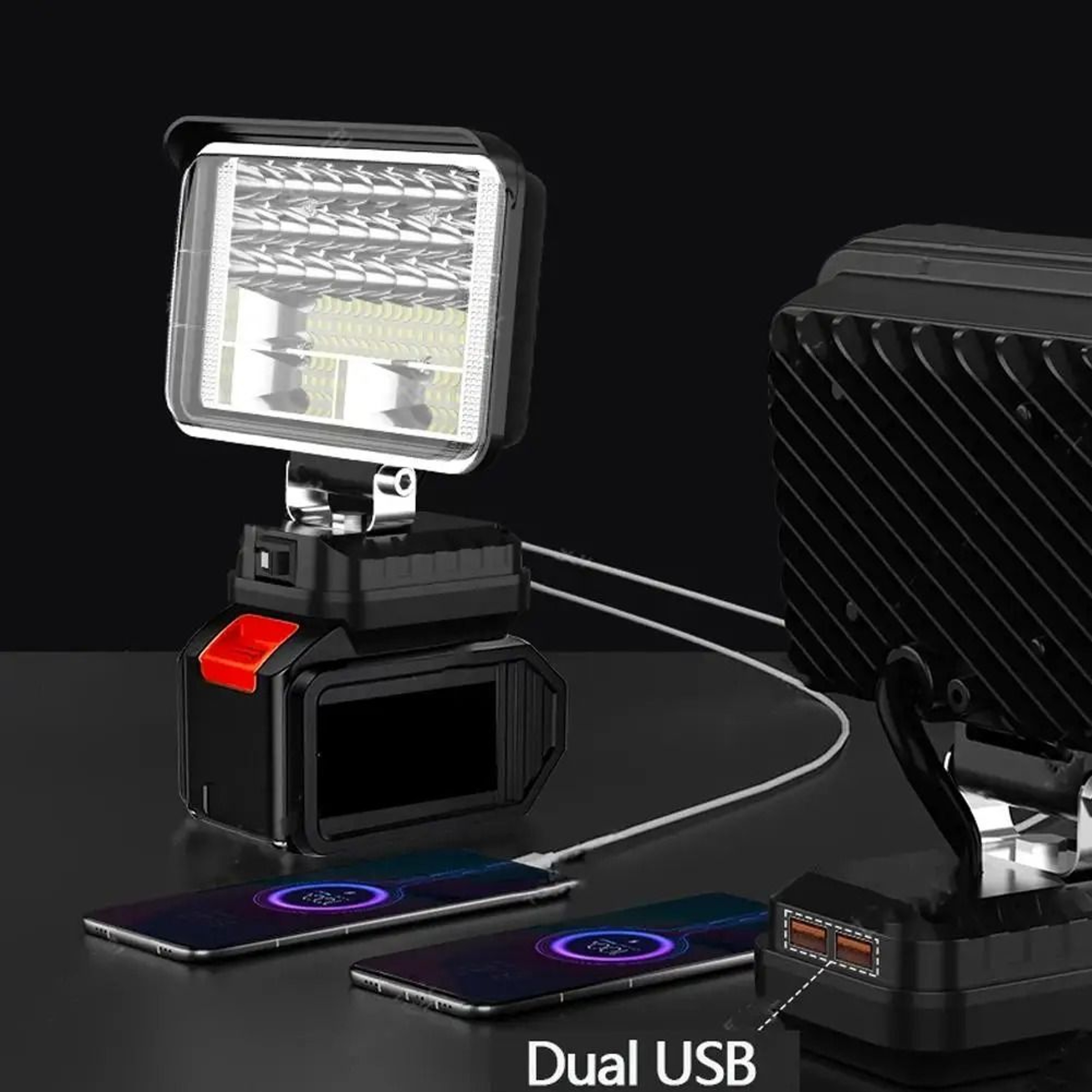 Cordless LED Work Light  Floodlight Spotlight For Makita 18V144V20V Battery With USB Port 3458Inch 1