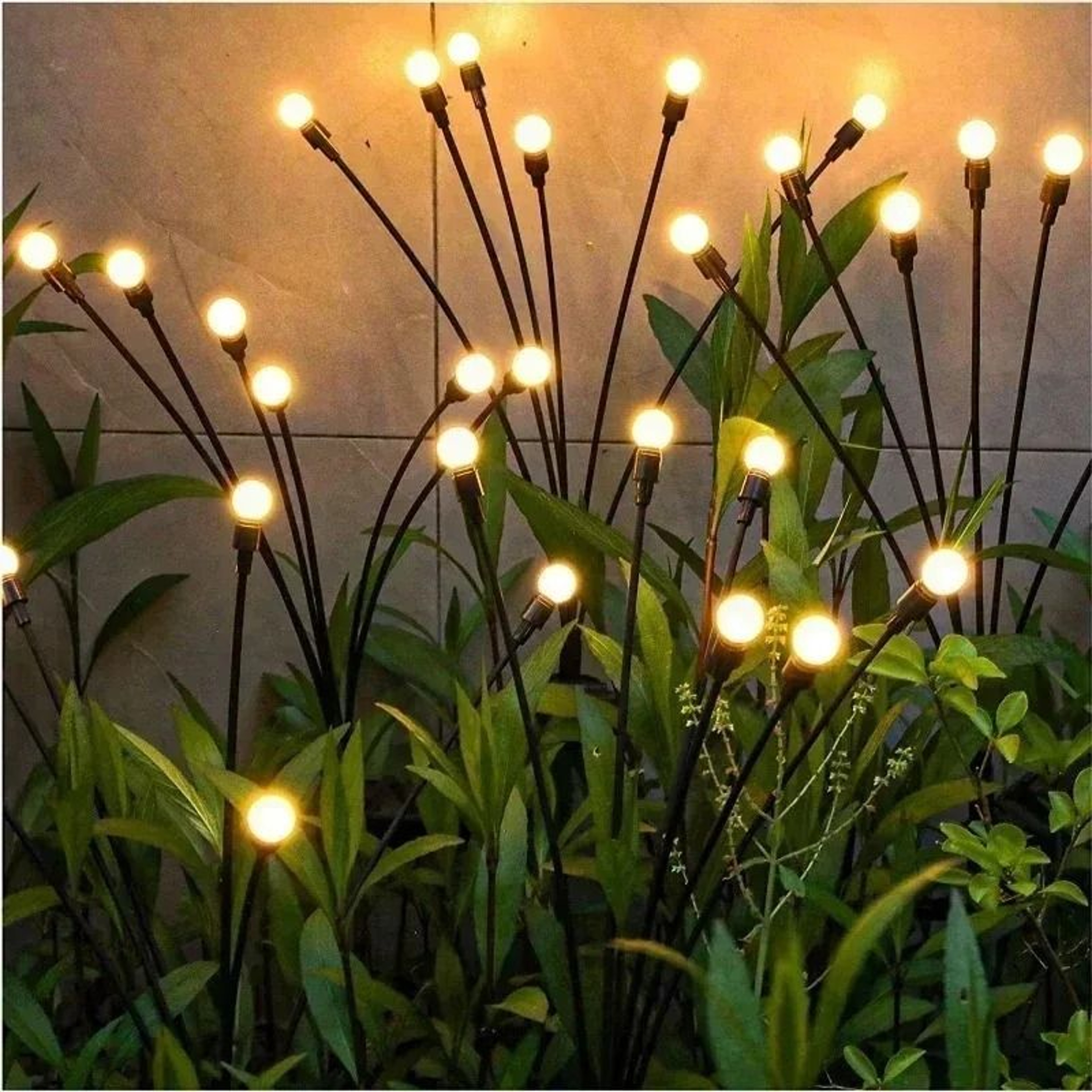 SolarPowered Firefly String Lights  WindSwaying Lawn Stakes For Outdoor Garden Decoration 5