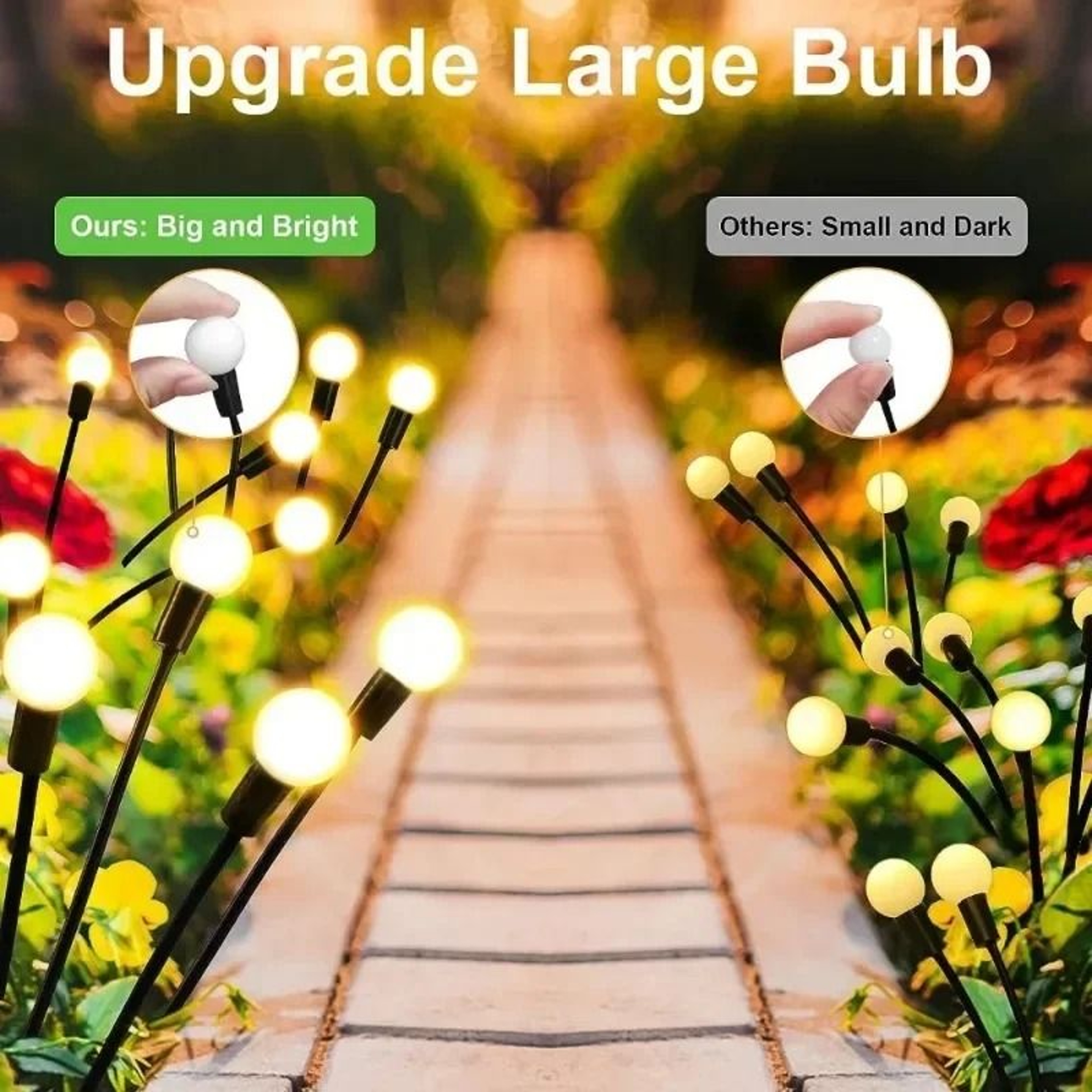 Outdoor Solar Lawn Lamp  WindDriven LED Firefly Ground Plug Light For Garden Decor 3