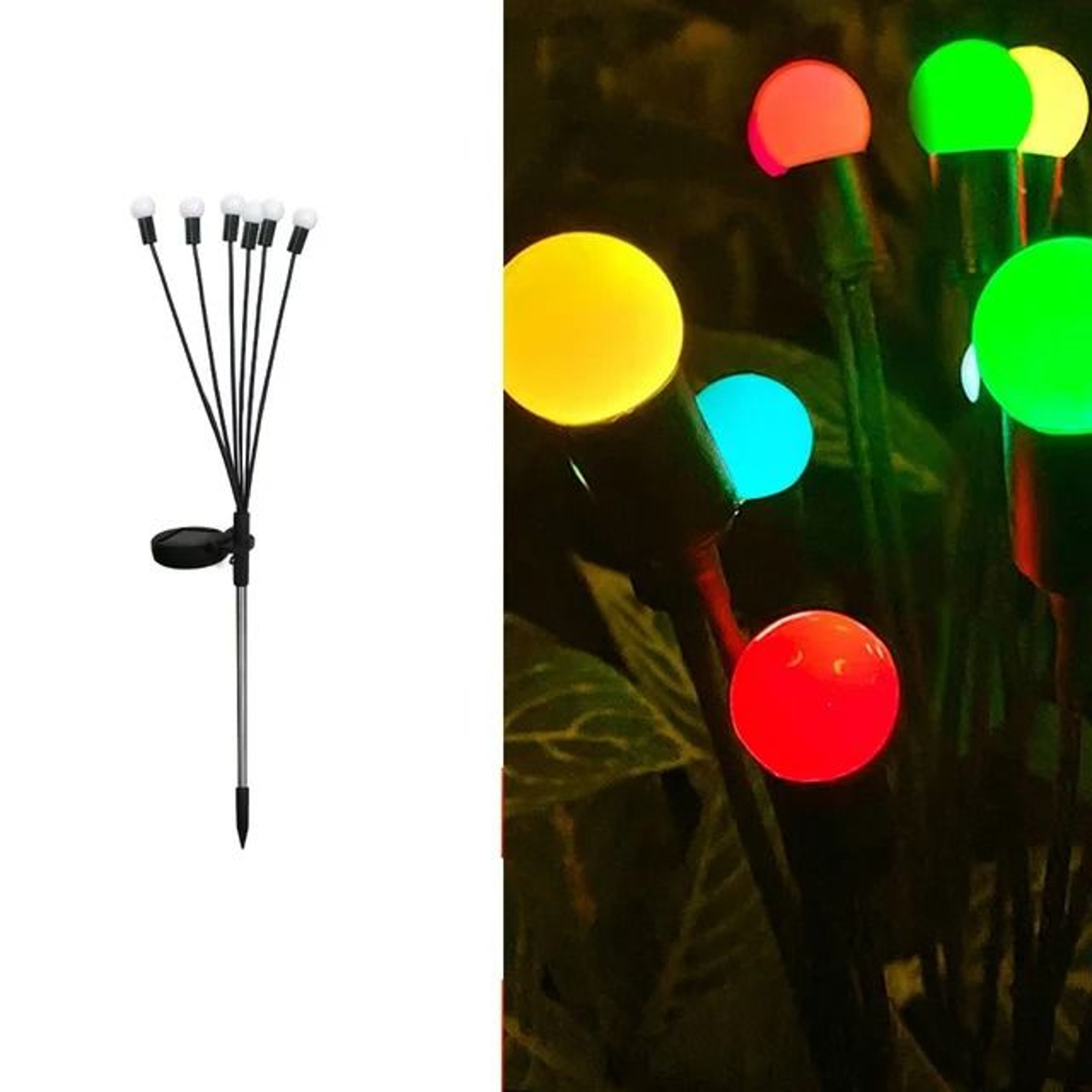 Solar LED Outdoor Waterproof Firefly Garden Lights Sunlight Powered Landscape Decor 6