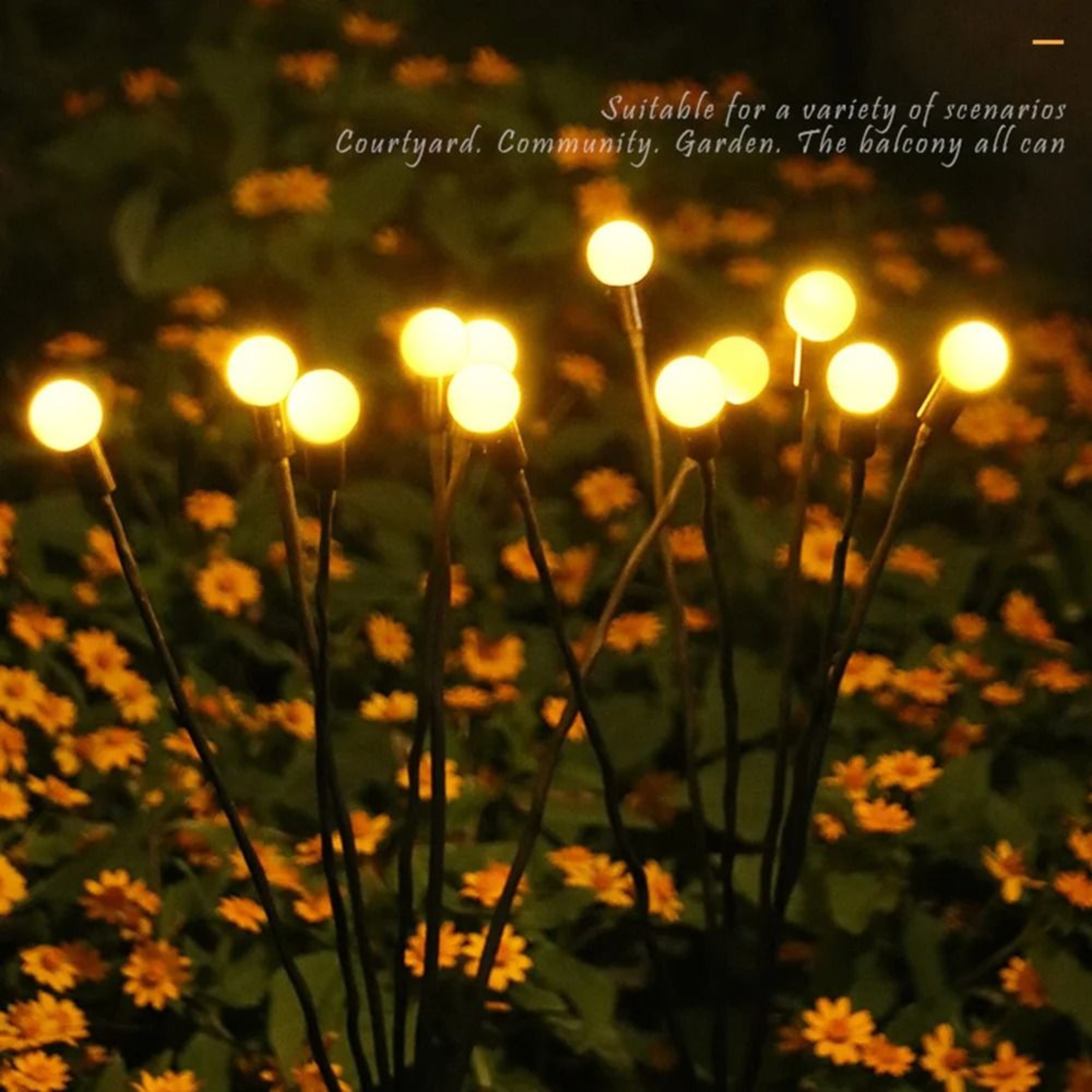 Solar LED Outdoor Waterproof Firefly Garden Lights Sunlight Powered Landscape Decor 0