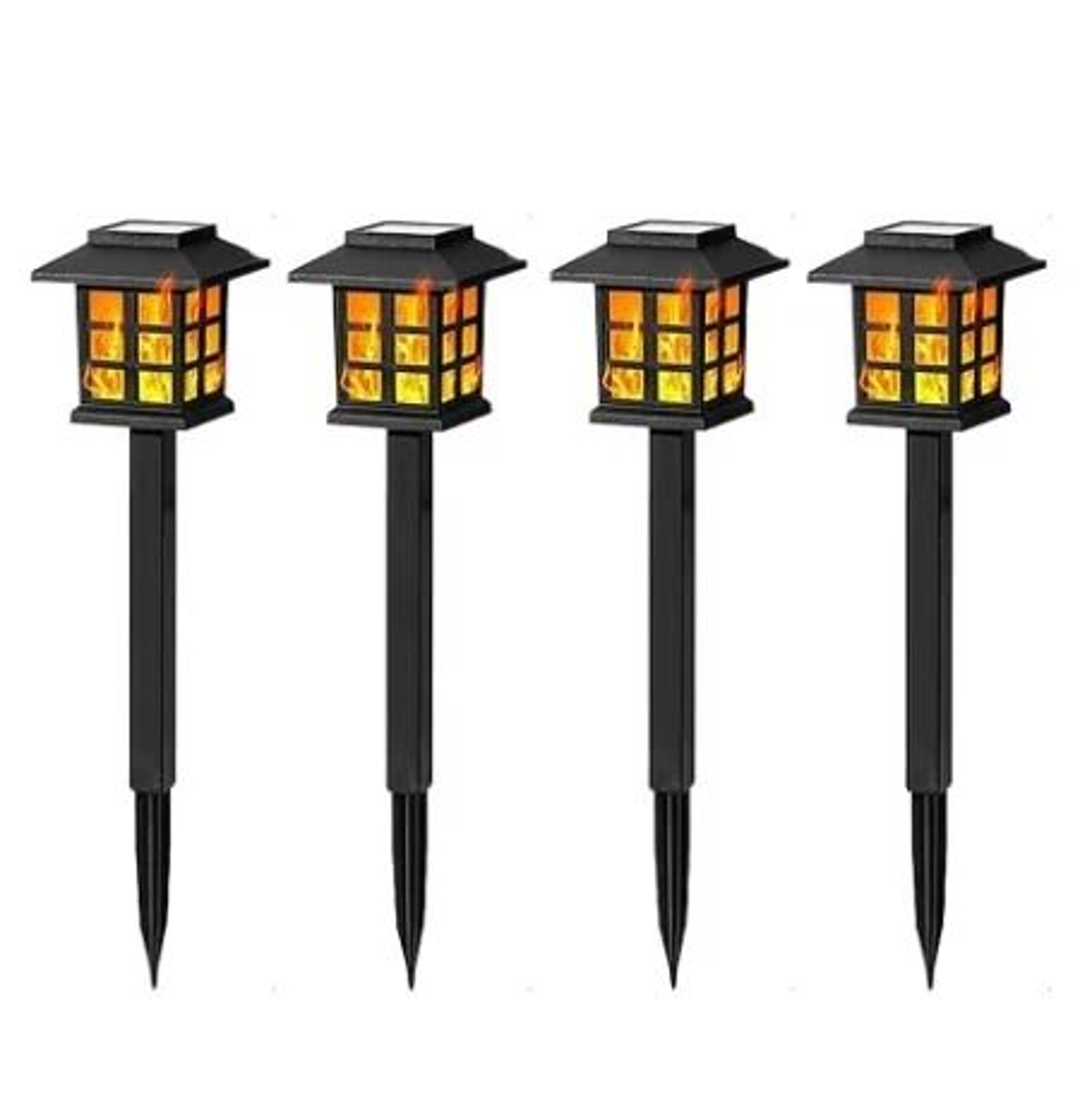 14 Pack 10 LED Solar Outdoor Flickering Flame Torch Lights Waterproof Garden Lawn Path Stakes 7