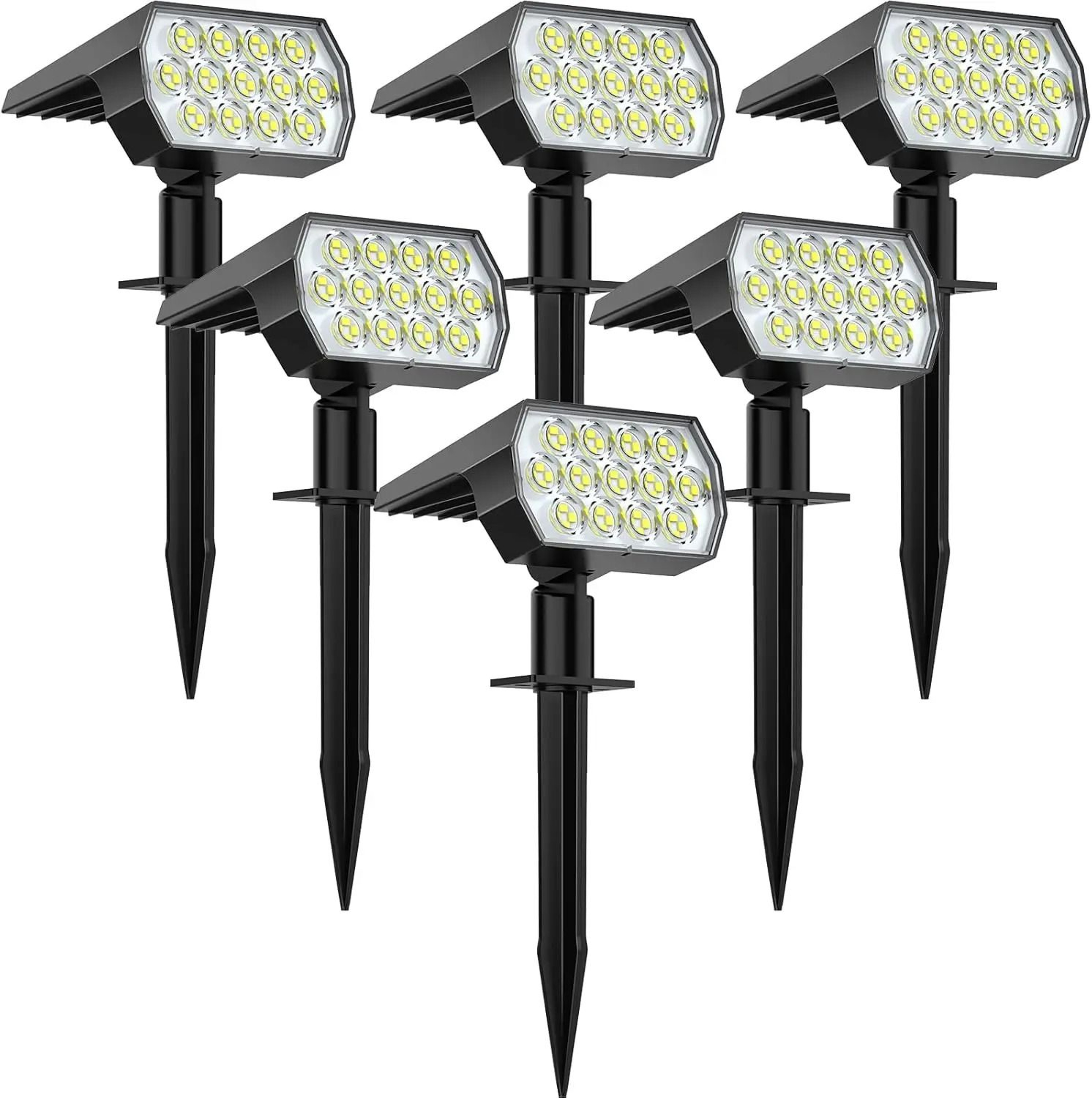 Outdoor Solar Landscape Spotlights 52 LED 3 Modes IP65 Waterproof Wall  Pathway Ground Lights 0