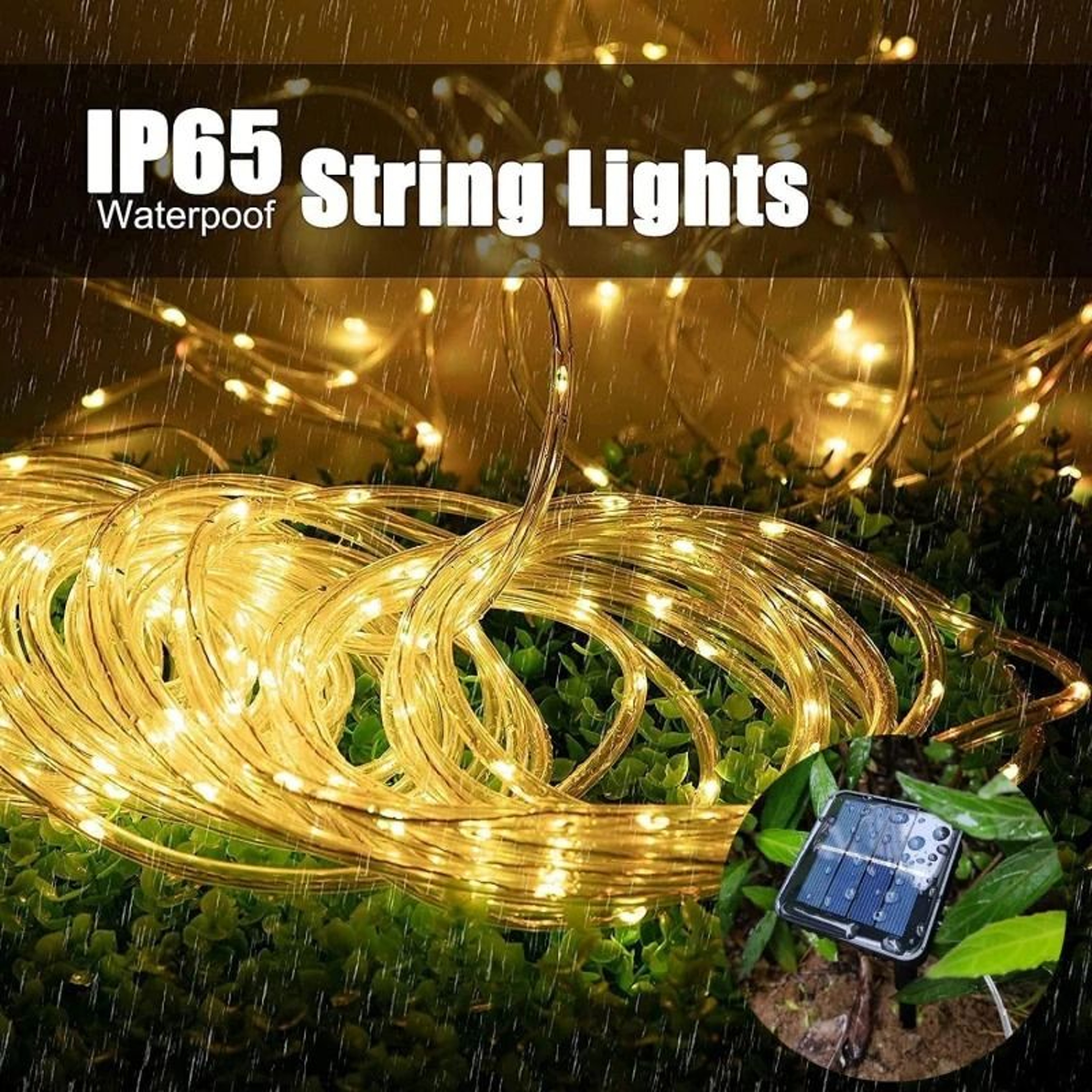 Outdoor Solar String Fairy Lights 8 Modes Waterproof Twinkle Garland Lamp For Garden Yard Fence 3
