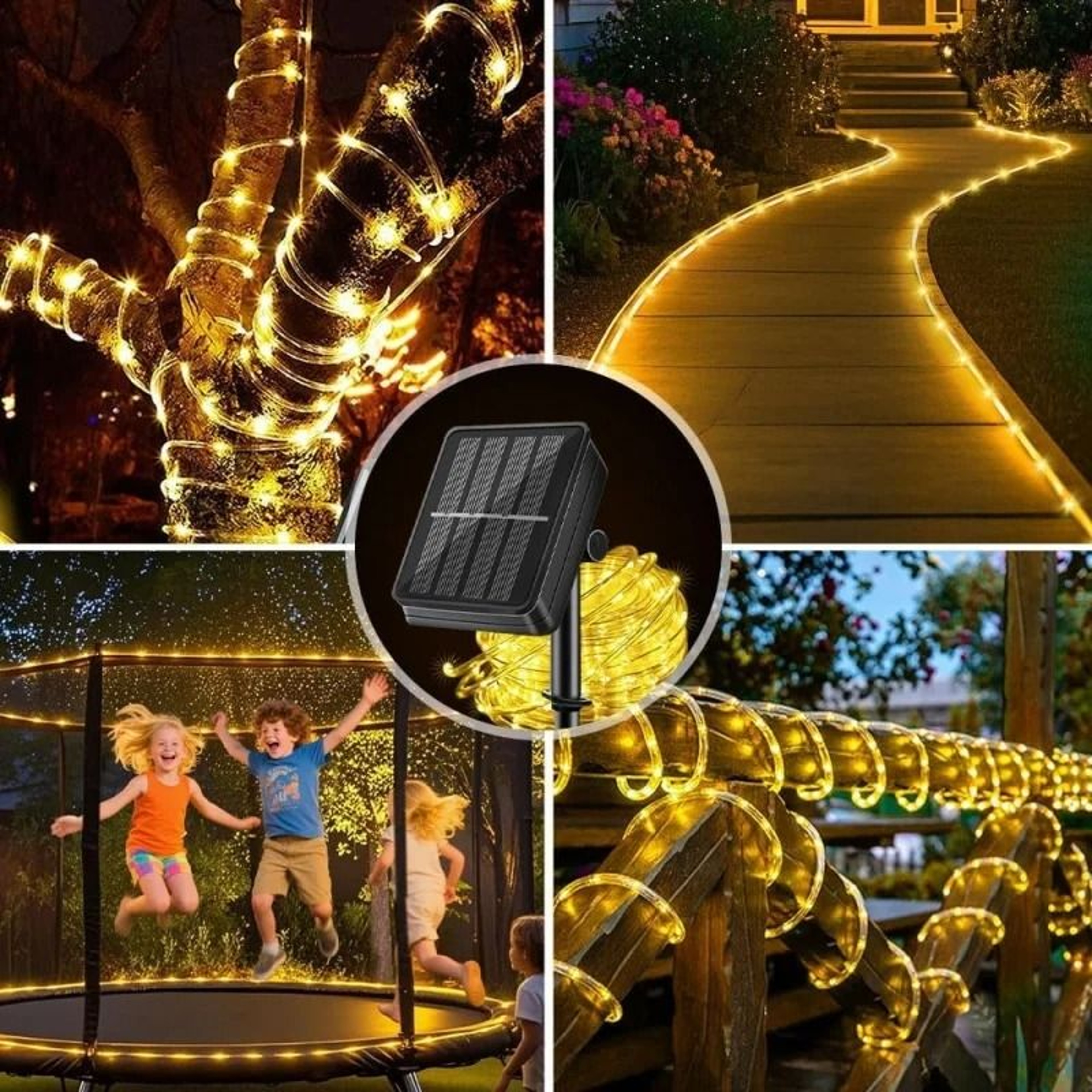Outdoor Solar String Fairy Lights 8 Modes Waterproof Twinkle Garland Lamp For Garden Yard Fence 5