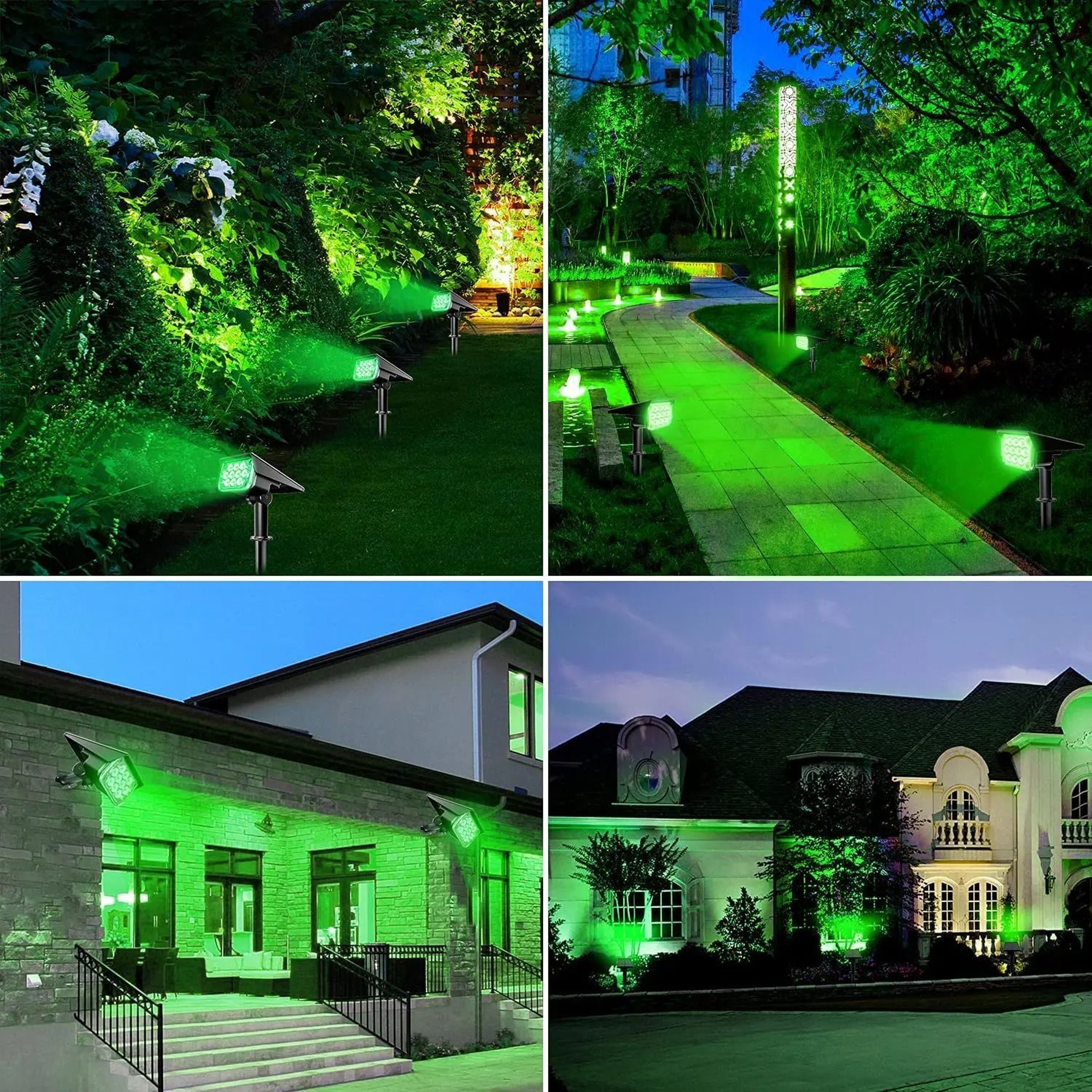 TSUN Adjustable Outdoor Solar Green Light Spotlight IP65 Waterproof Garden Landscape Lamp For Yard  5
