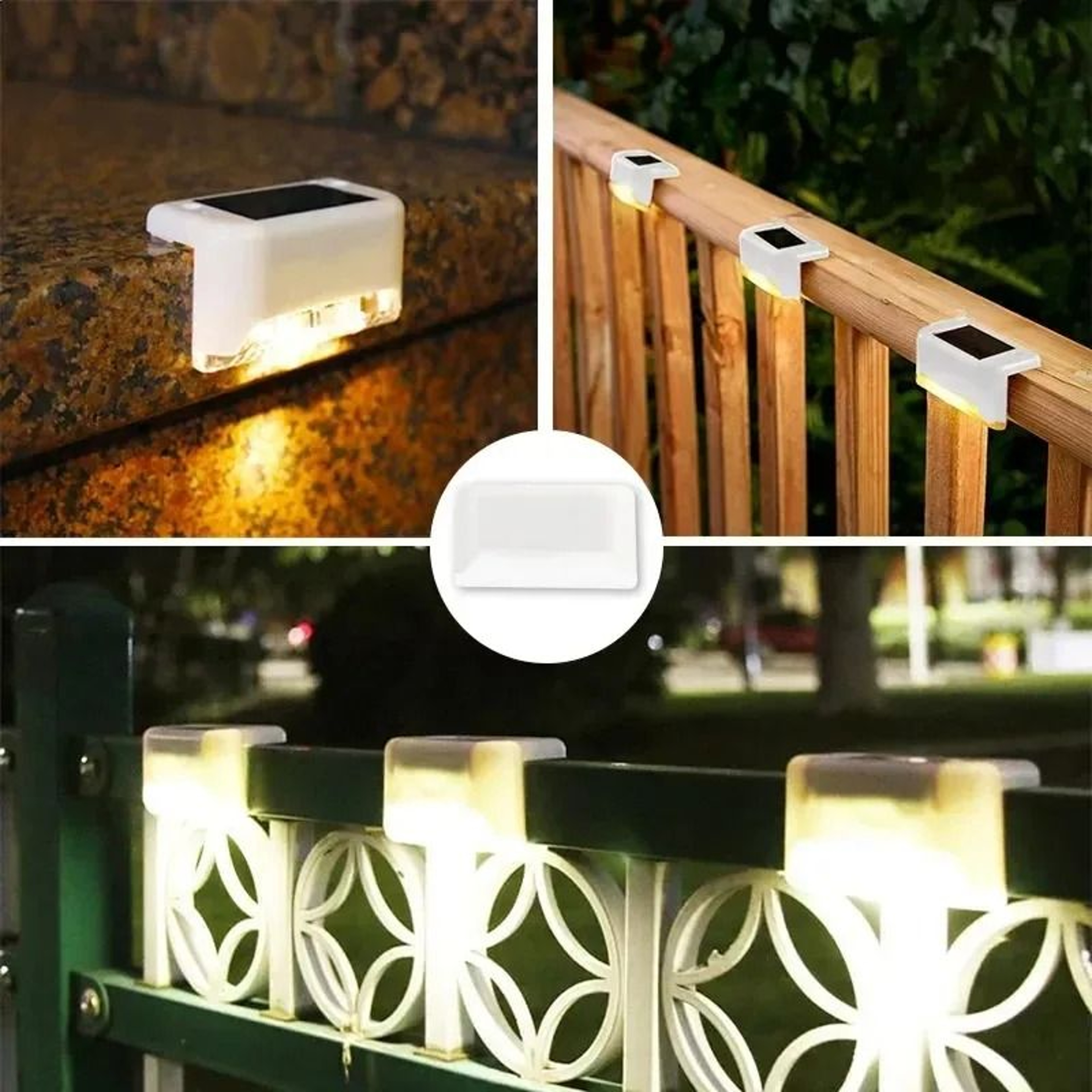 4 To 32 Pack LED Solar Step Lights Outdoor Waterproof Stair Lamp For Patio Fence Balcony Deck Pathw 6