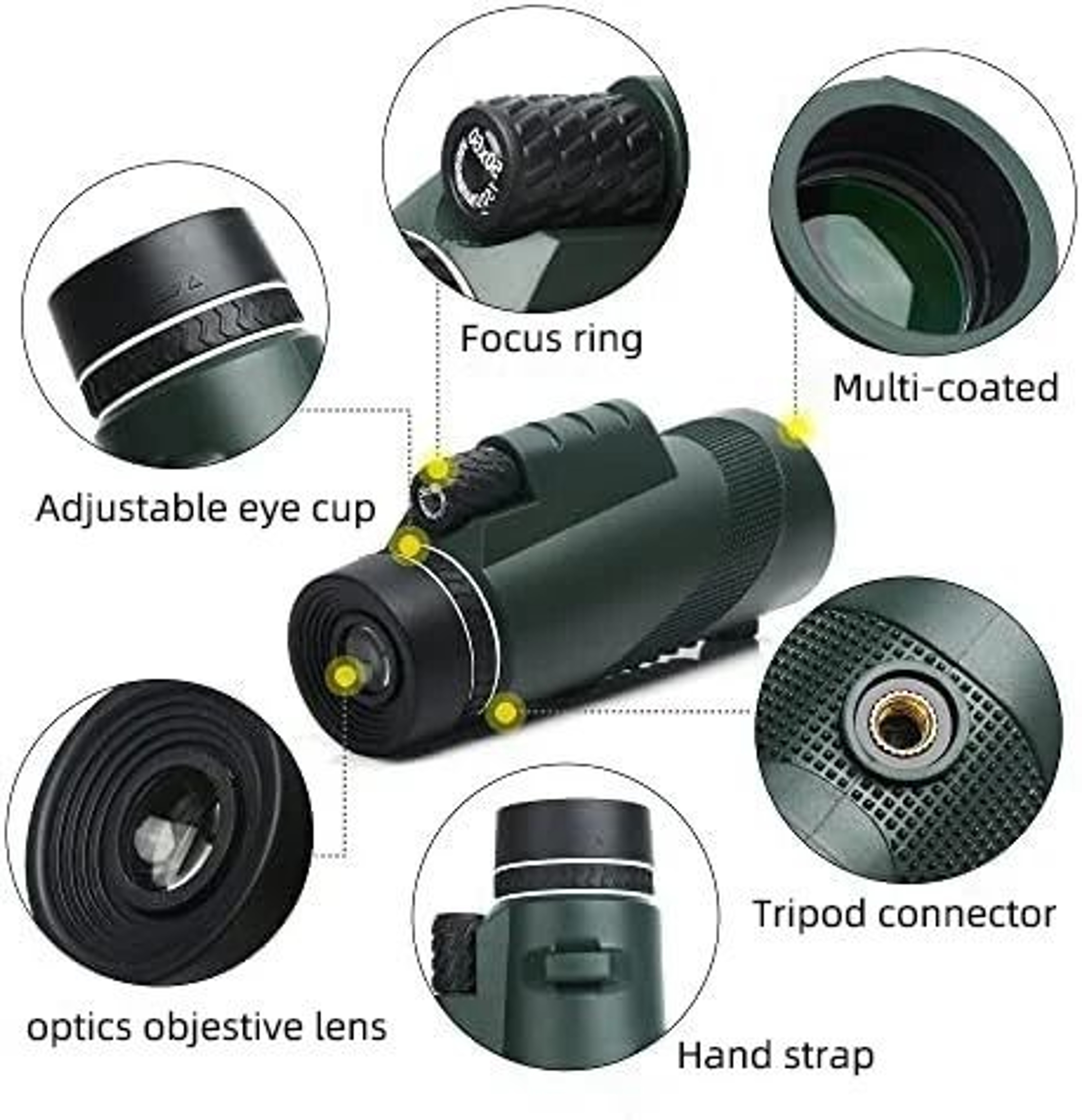 80x100 HD Powerful Monocular Telescope Portable Long Range Scope For Outdoor Camping Travel Hunting 2
