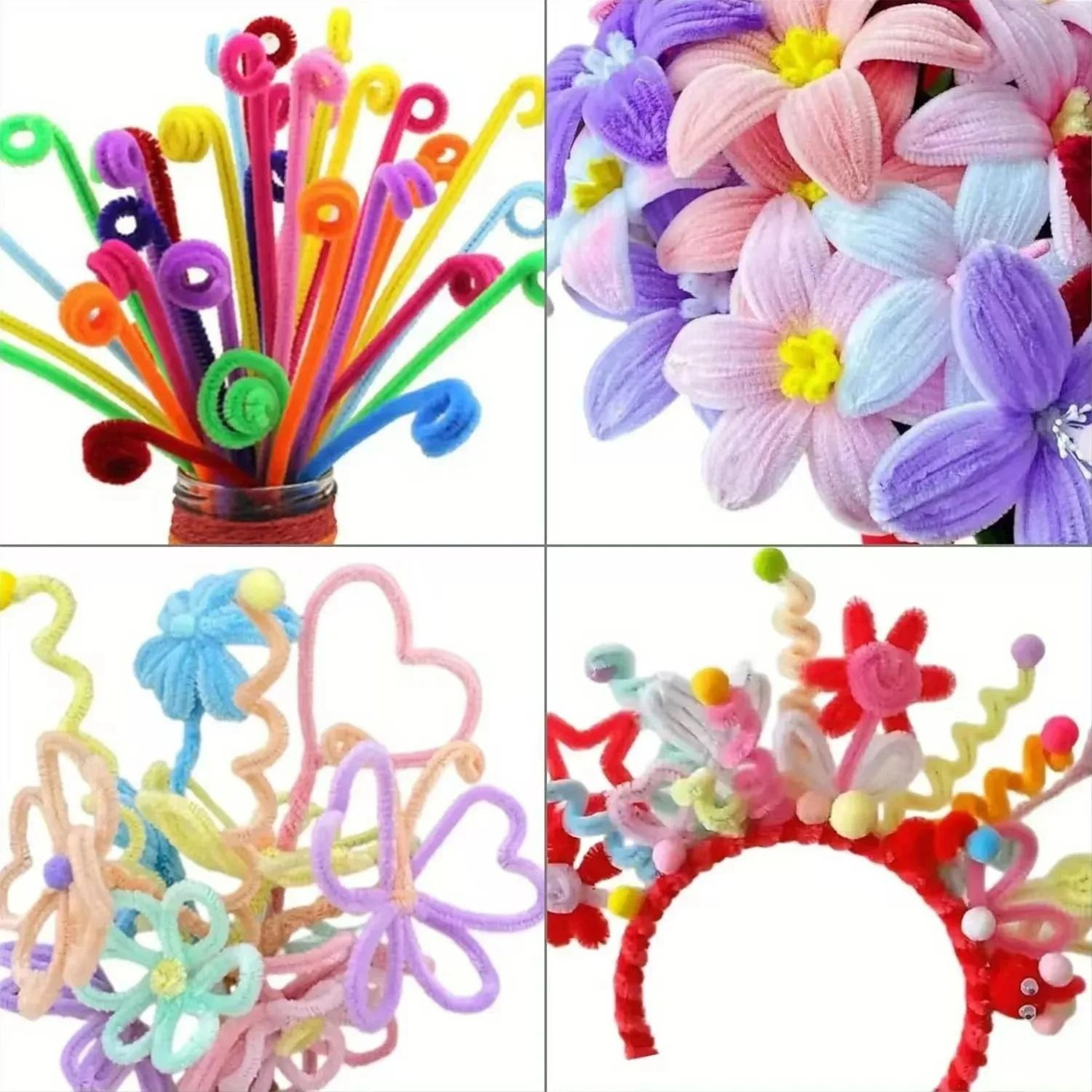 30cm Chenille Stems Pipe Cleaners Craft Supplies DIY Art Handmade Flower Making Kit 5