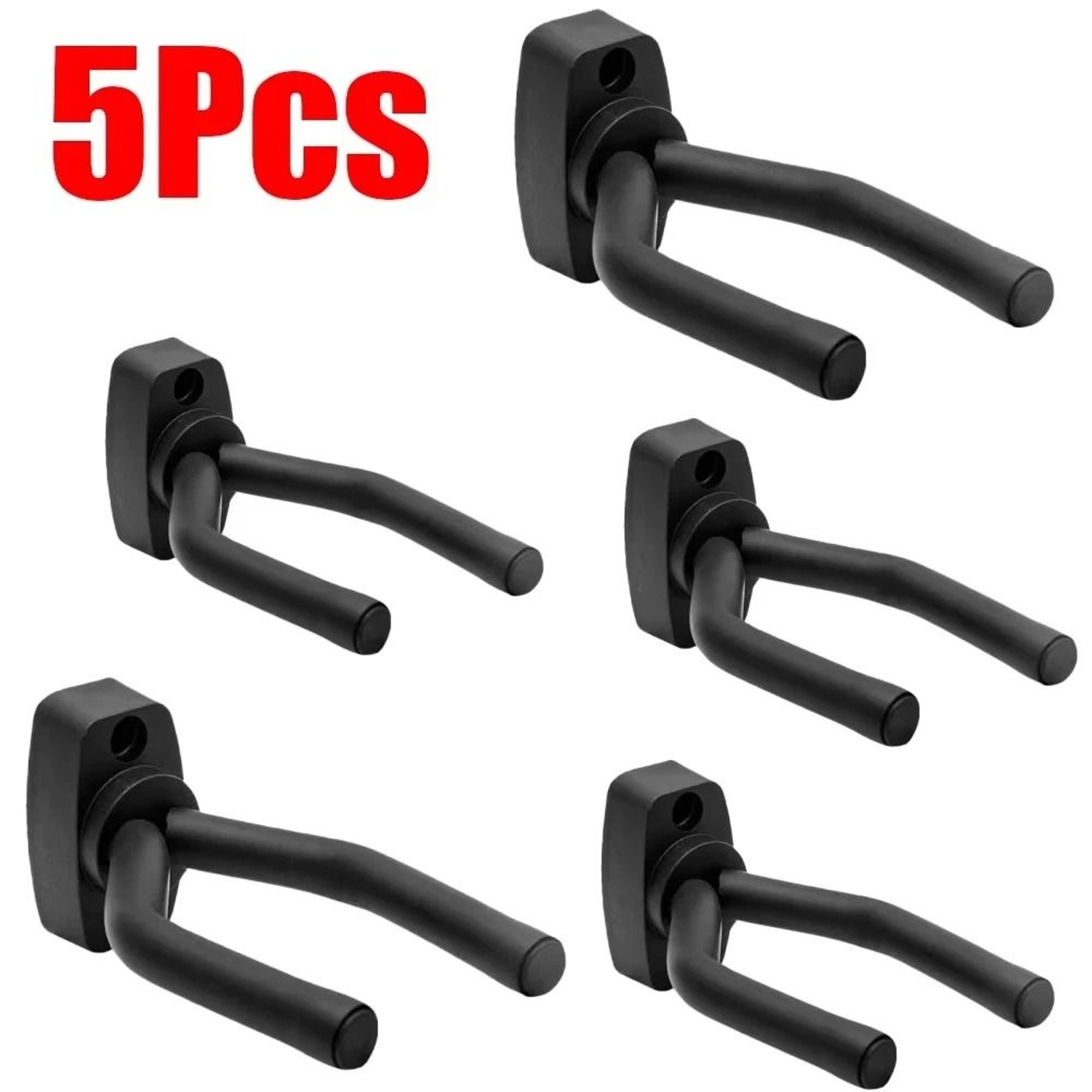 Wall Mount Guitar Hangers 1 To 10 Pack Black Hook Display Holder For Bass Ukulele Banjo Mandolin 8