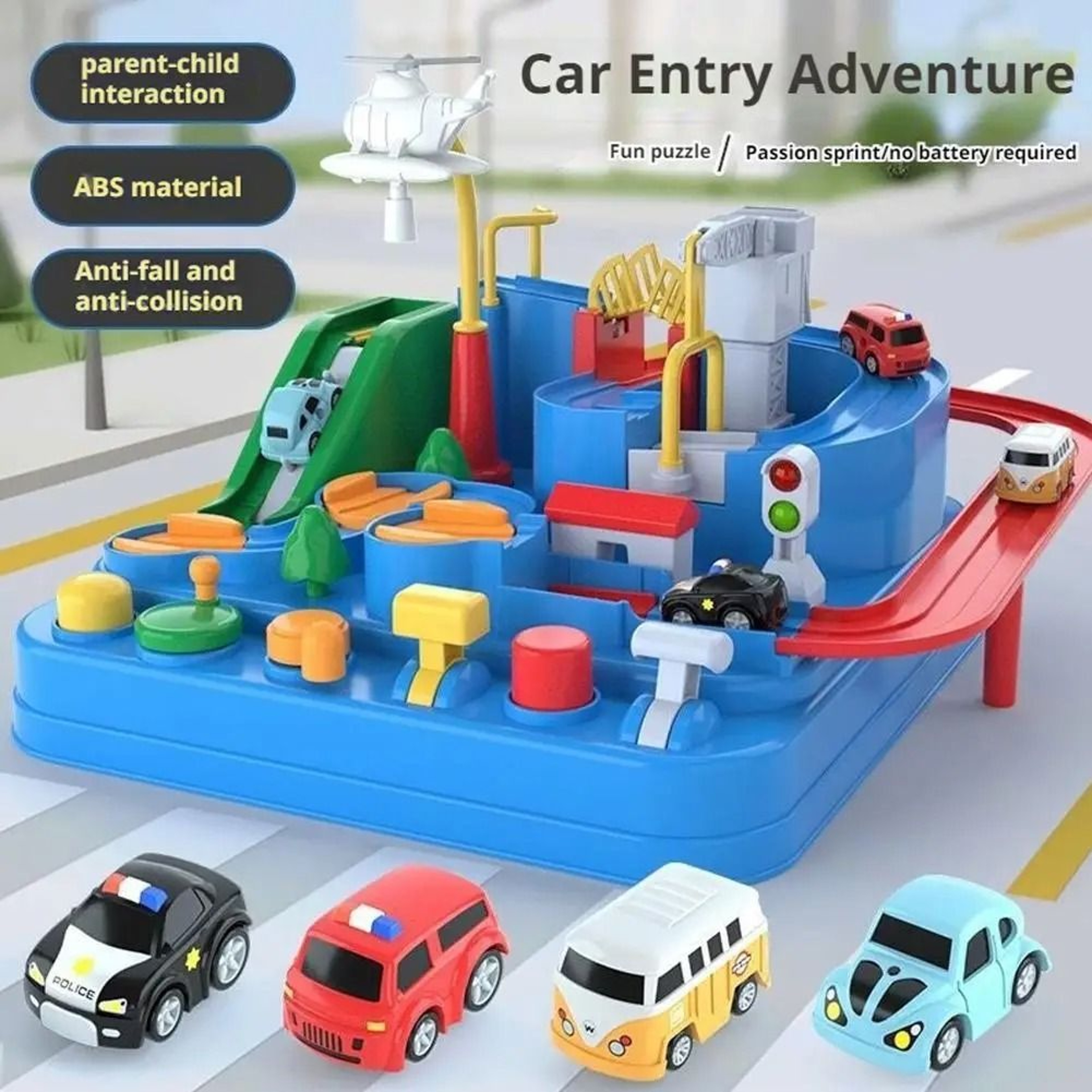 Racing Rail Car Track Adventure Board Game Educational Space  Animal Rocket Toy For Kids 4