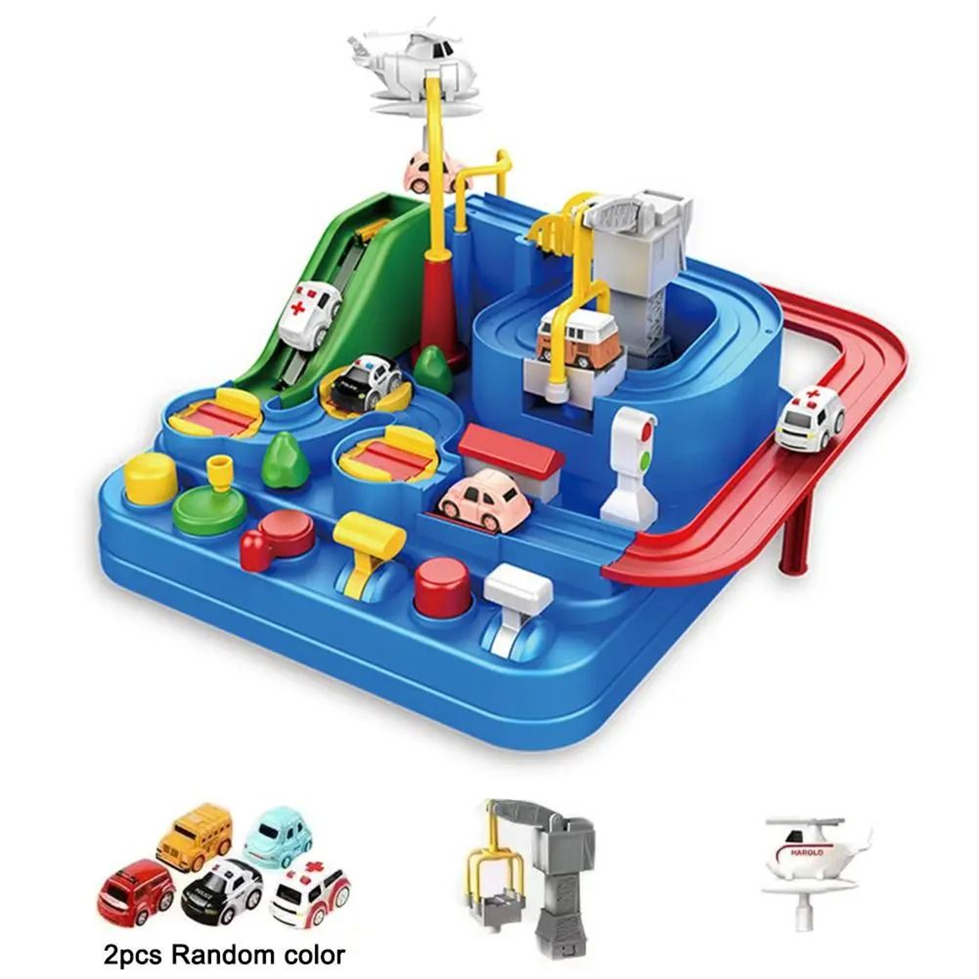 Racing Rail Car Track Adventure Board Game Educational Space  Animal Rocket Toy For Kids 9