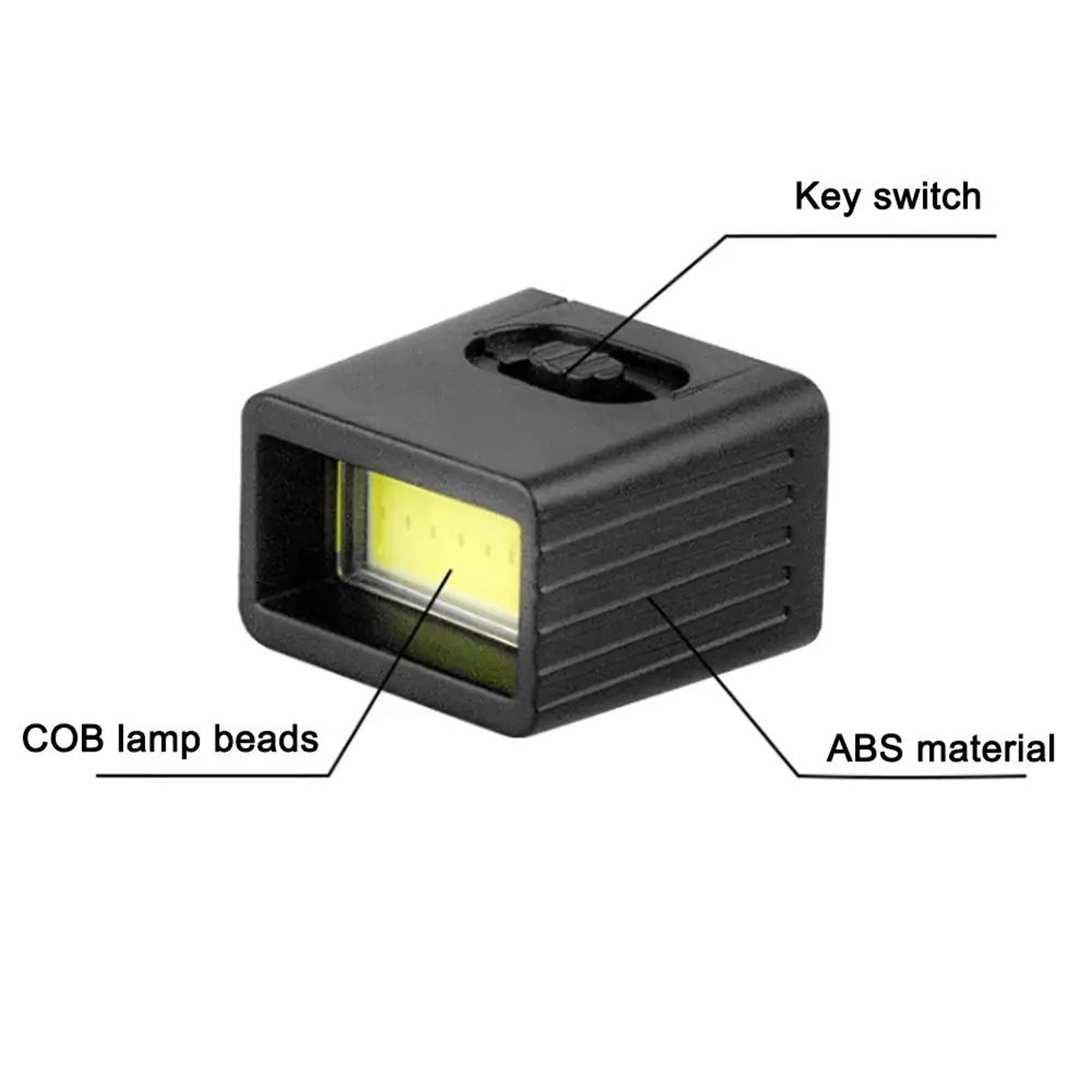 Mini 9V Battery Powered LED Flashlight Portable Key Light COB Work Light Outdoor Emergency Lamp 5