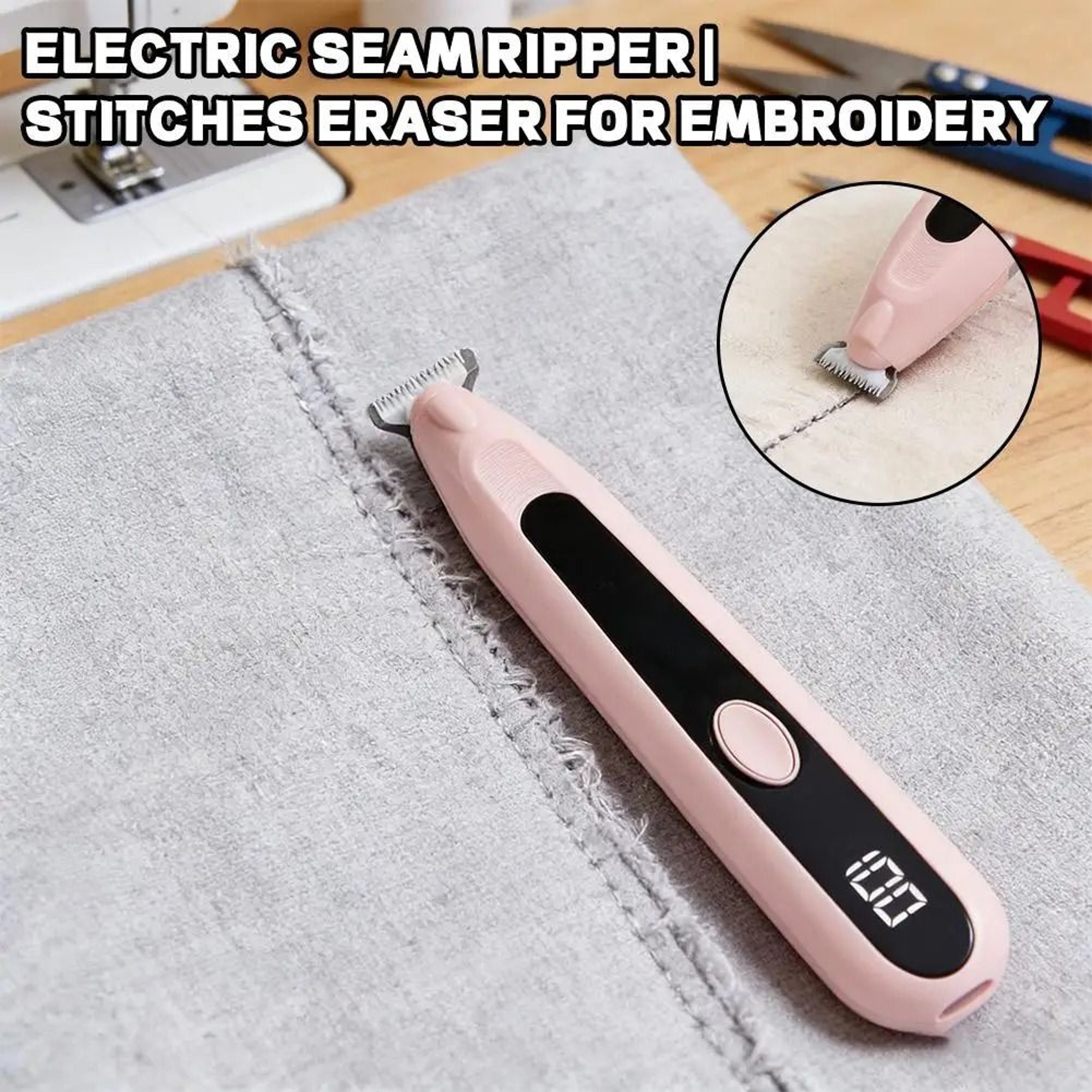 Electric Seam Ripper  Lint Remover 2in1 Portable Thread Remover Fabric Shaver Stitch Unpicker 1