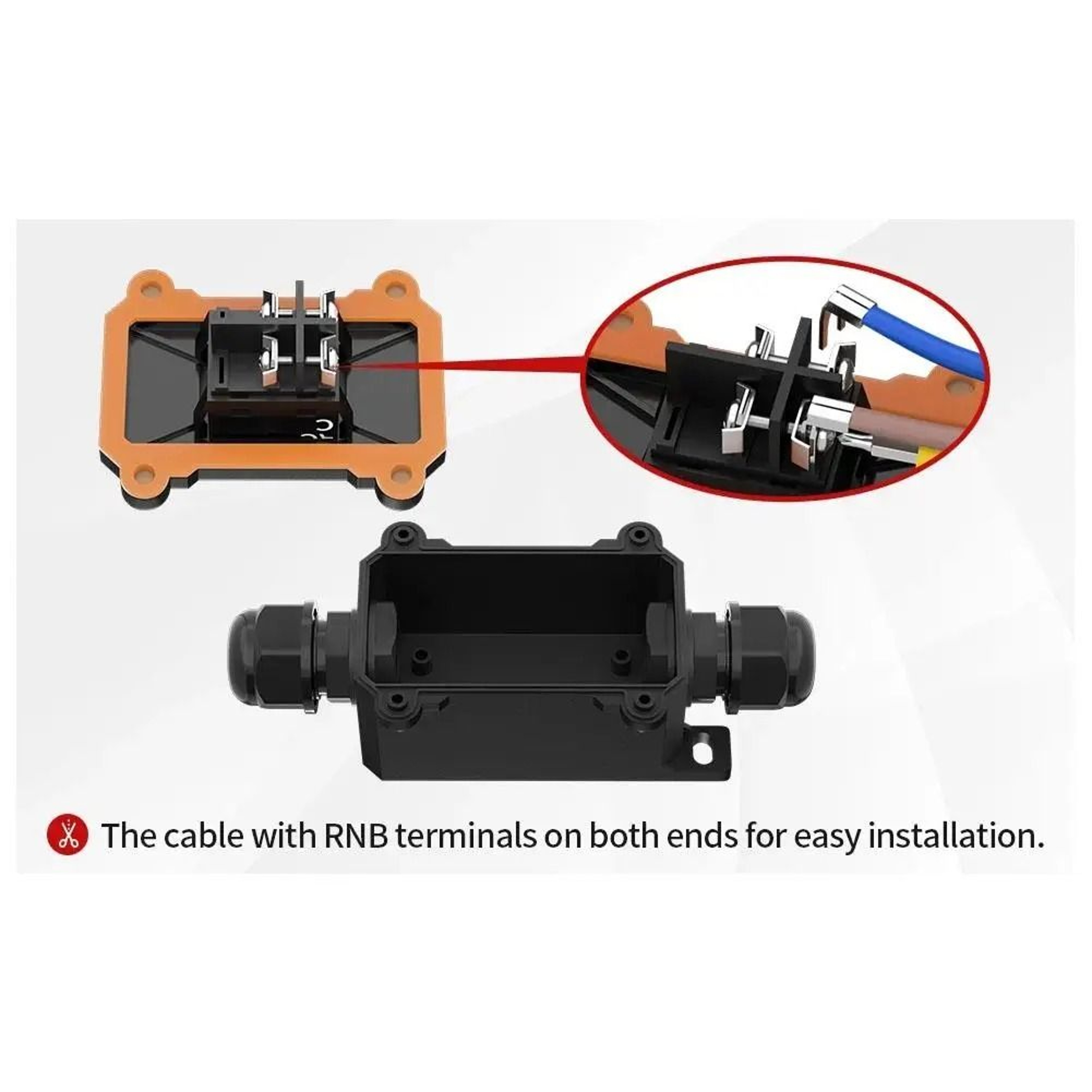 Inline Power Cord Marine Rocker Switch Waterproof IP67 High Current Connector 5