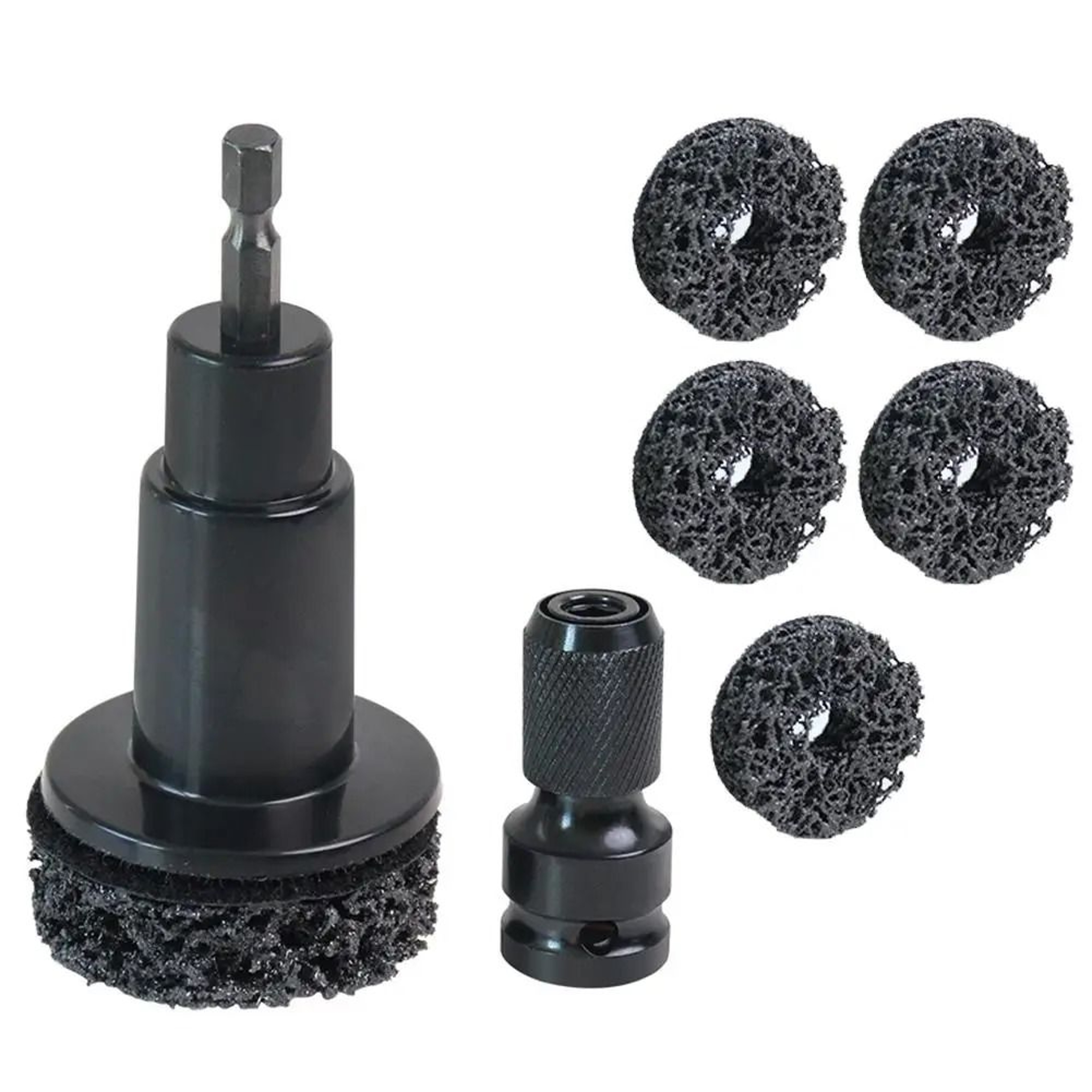Auto Wheel Hub Rust Removal Grinder Brush Kit Brake Disc Polishing Cleaner Tool 7