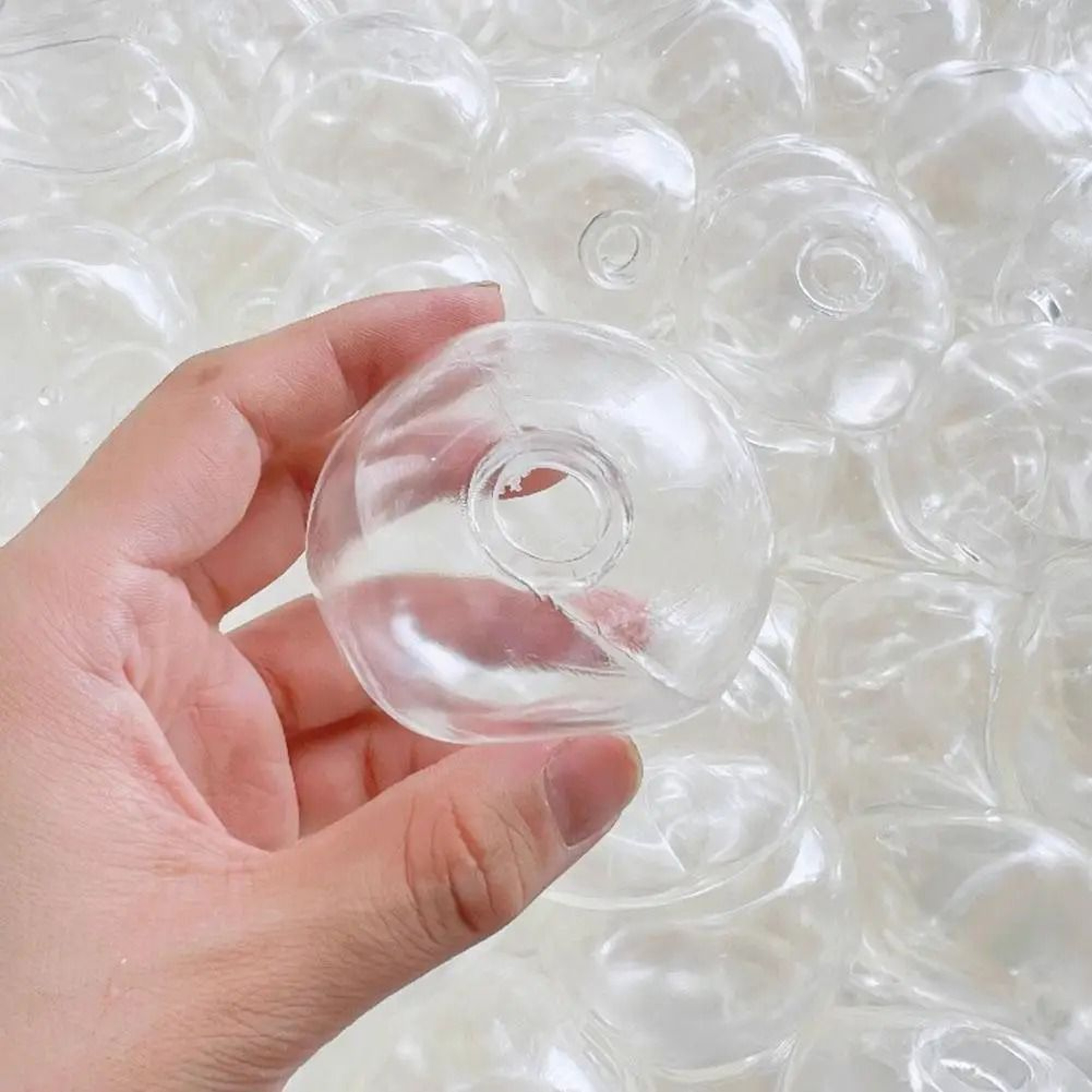9cm Clear DIY Squishy Ball Skin Empty Transparent Elastic Balloon For Handmade Maltose Squeeze Toy 3