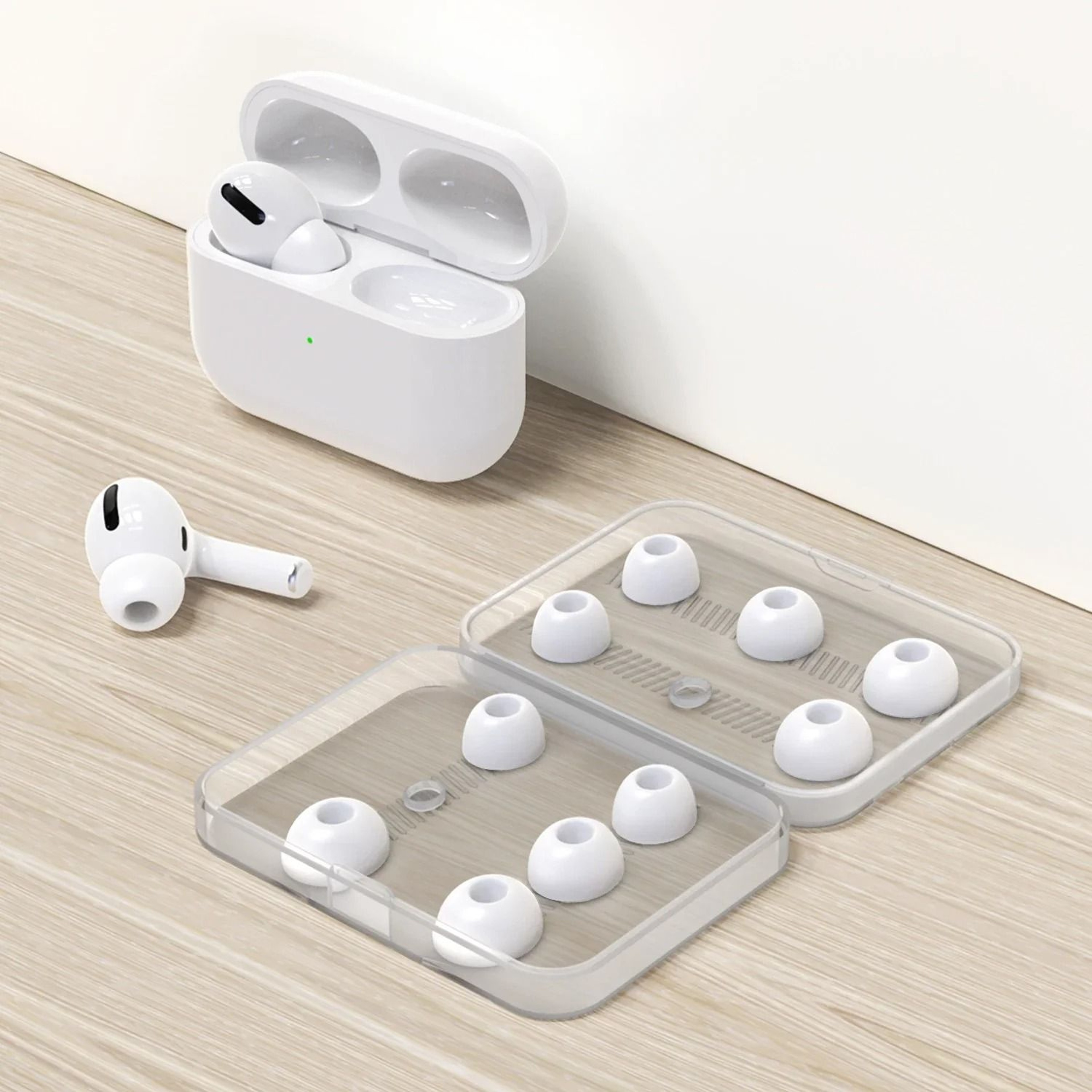 New Bee 6 Pairs Silicone Ear Tips Replacement For AirPods Pro SML With Dust Mesh  Storage Case 5