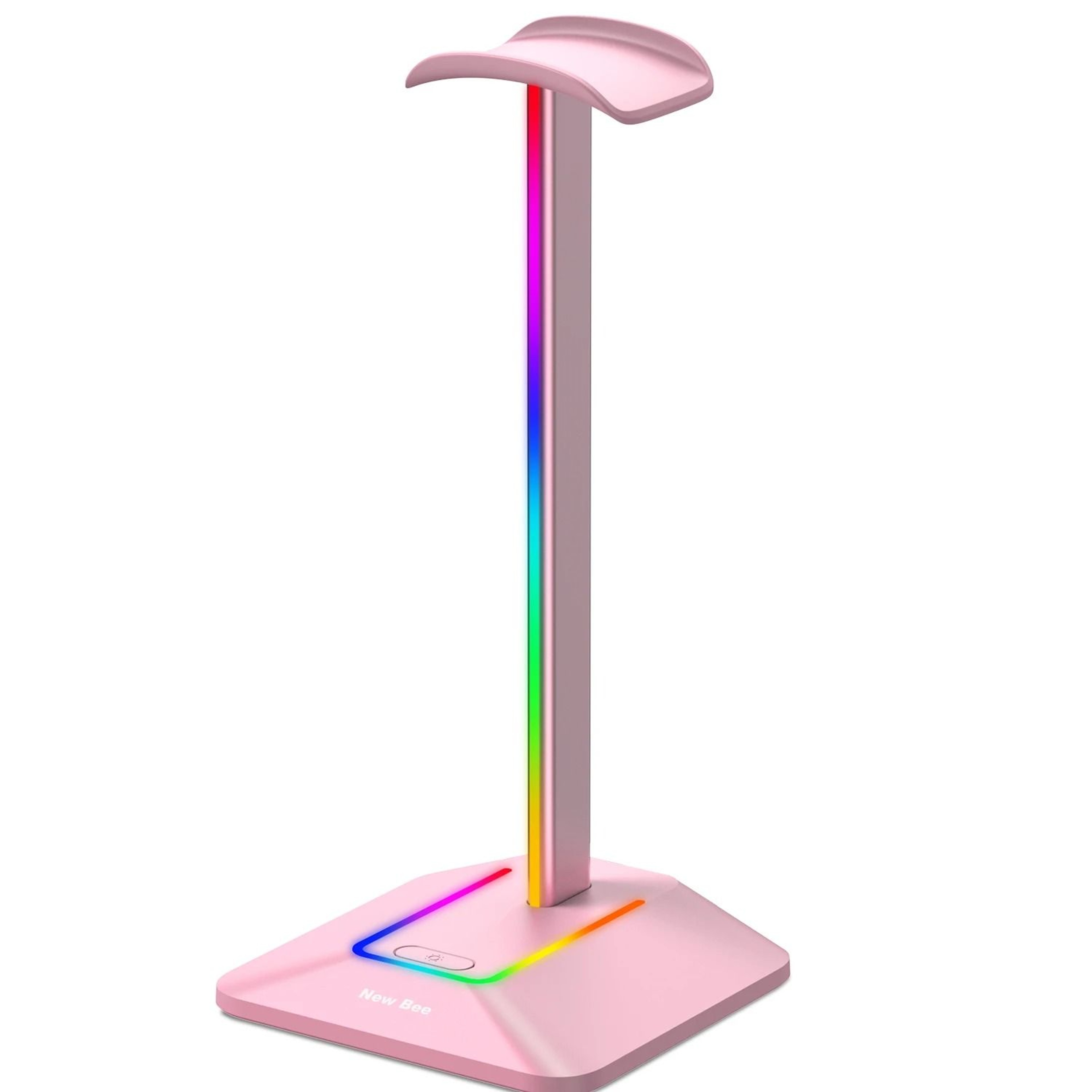 New Bee Z8 RGB Headphone Stand Holder With 2 USB Ports  NonSlip Rubber Base For Gaming Desks 8