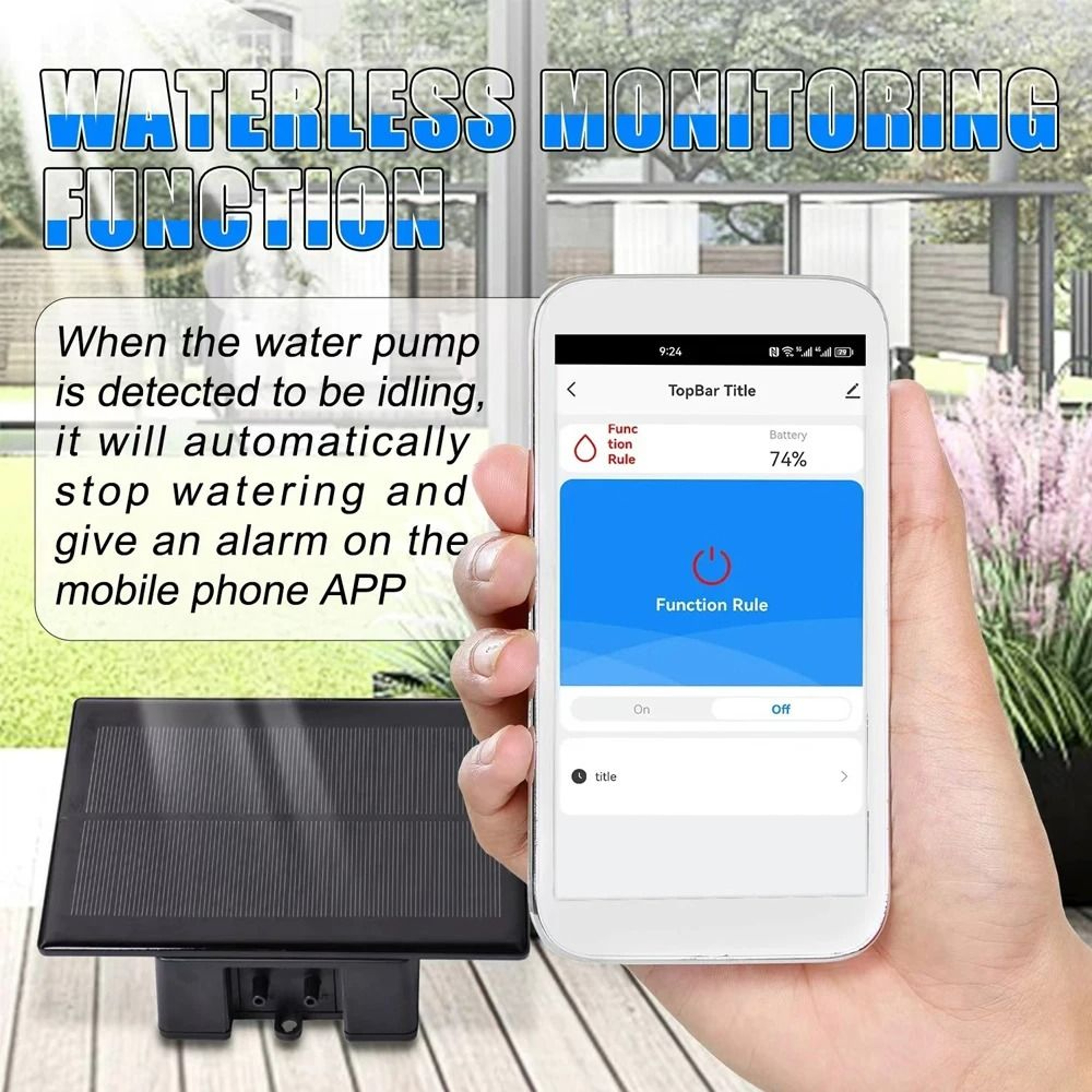 Tuya WiFi Solar Automatic Irrigation Timer Kit Smart Drip Water Pump System For Garden  Lawn 3